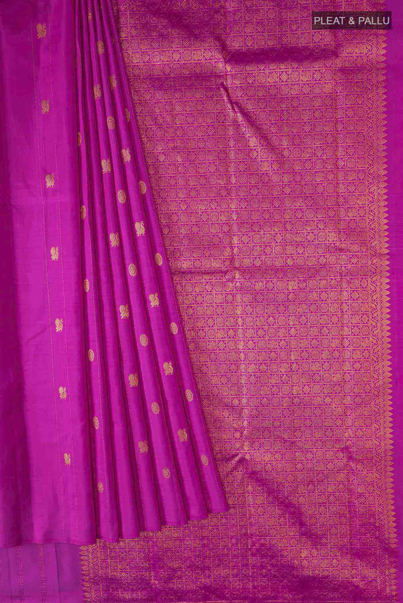 Pink Kanchipuram Silk Saree - Image 4