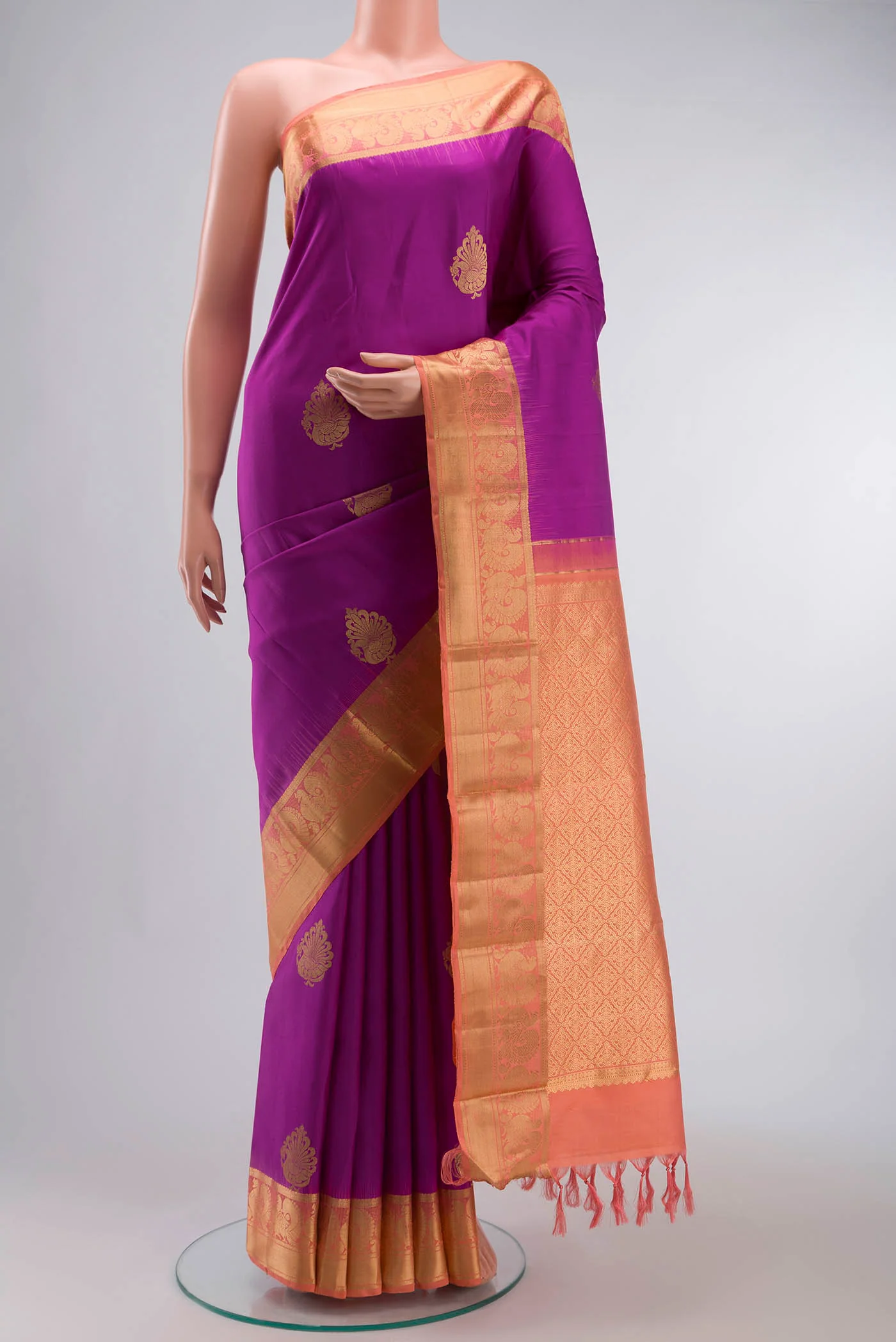 Purple Kanjivaram Silk Saree
