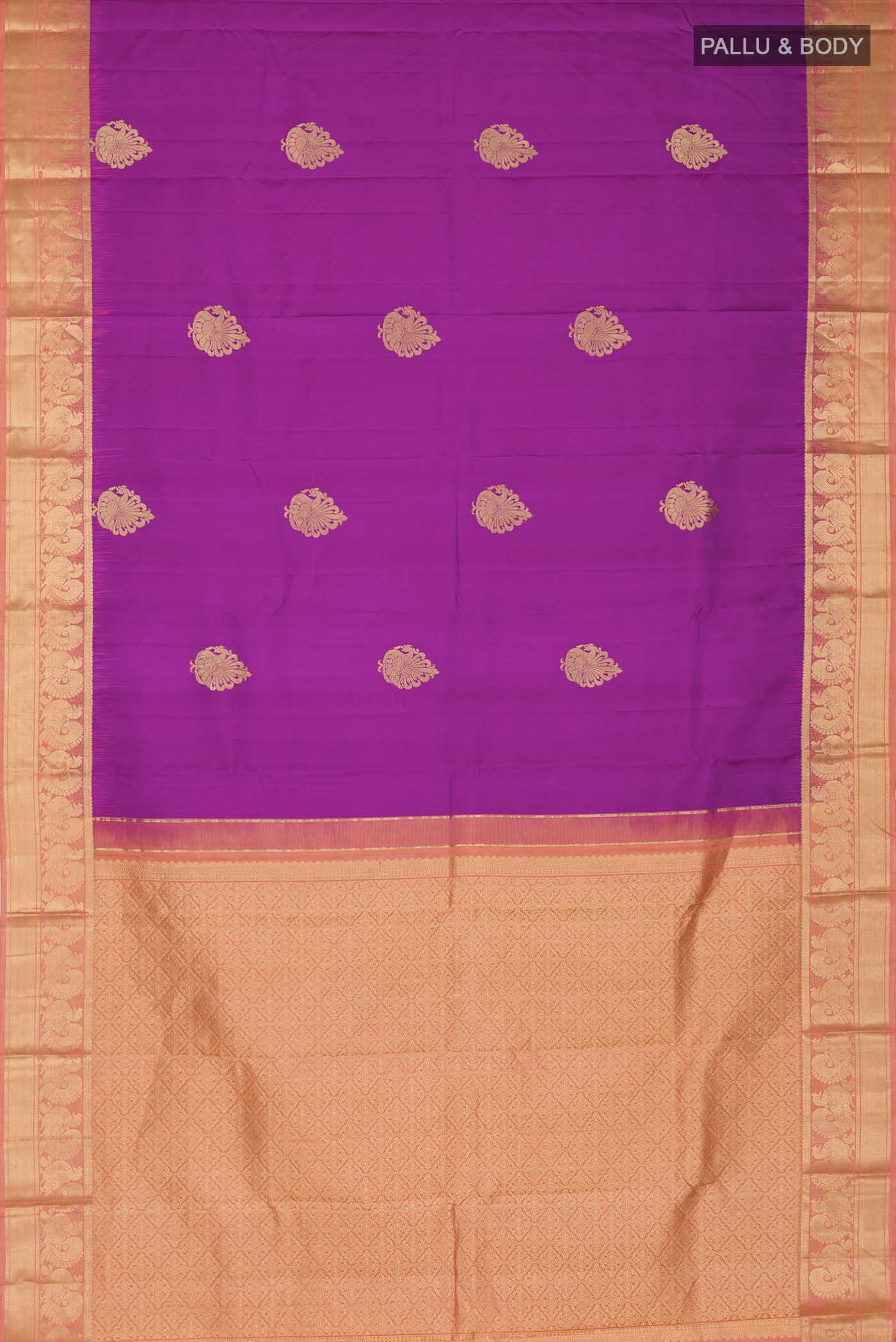 Purple Kanjivaram Silk Saree - Image 6