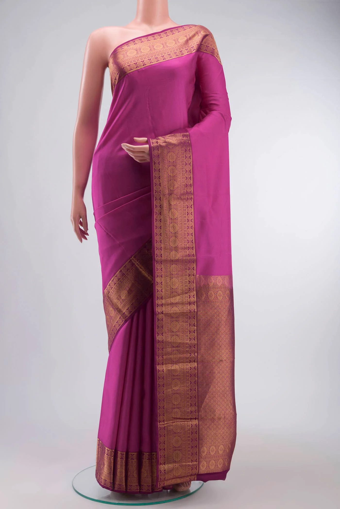 Pink Kanchipuram Silk Saree
