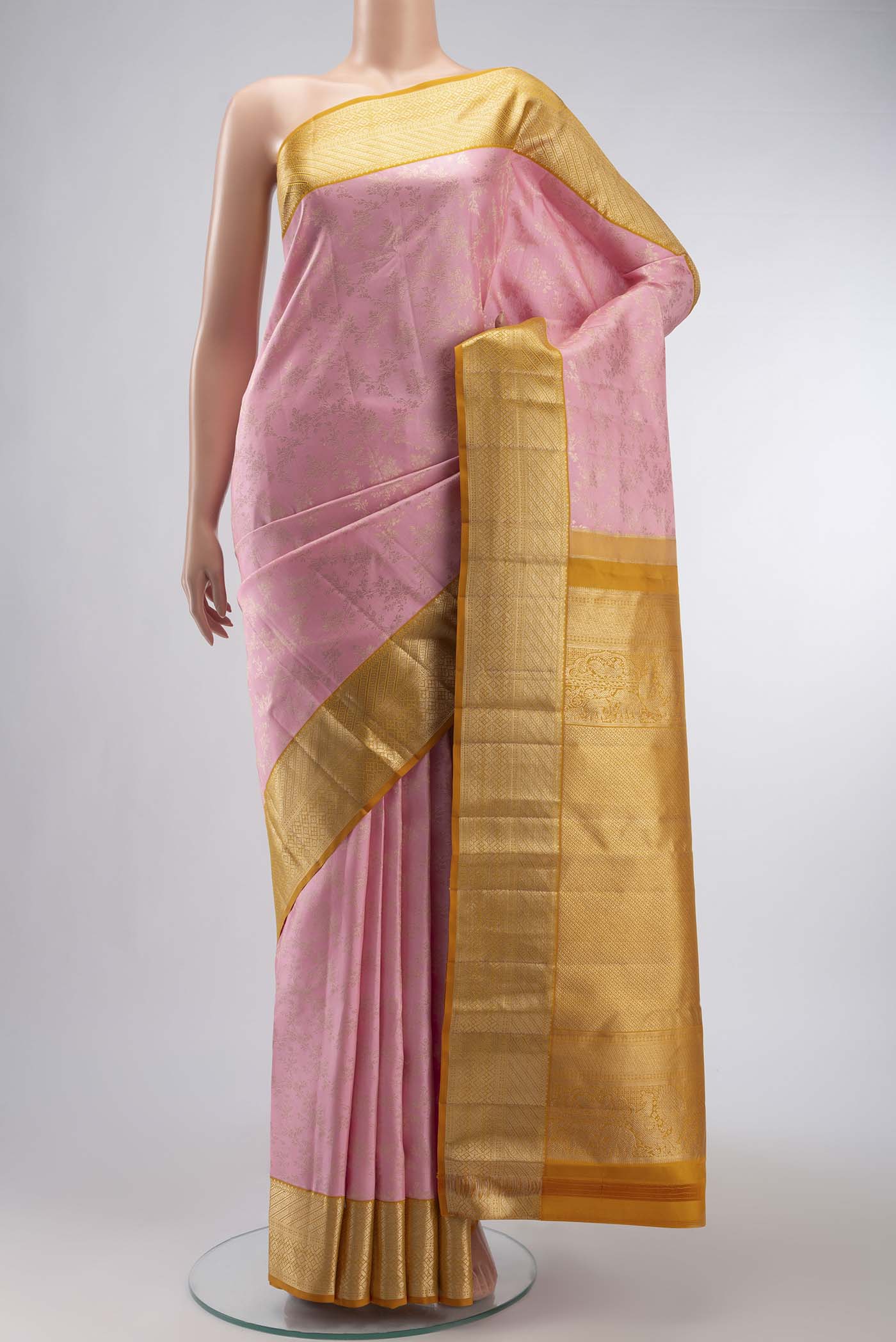 Pink Kanjivaram Silk Saree