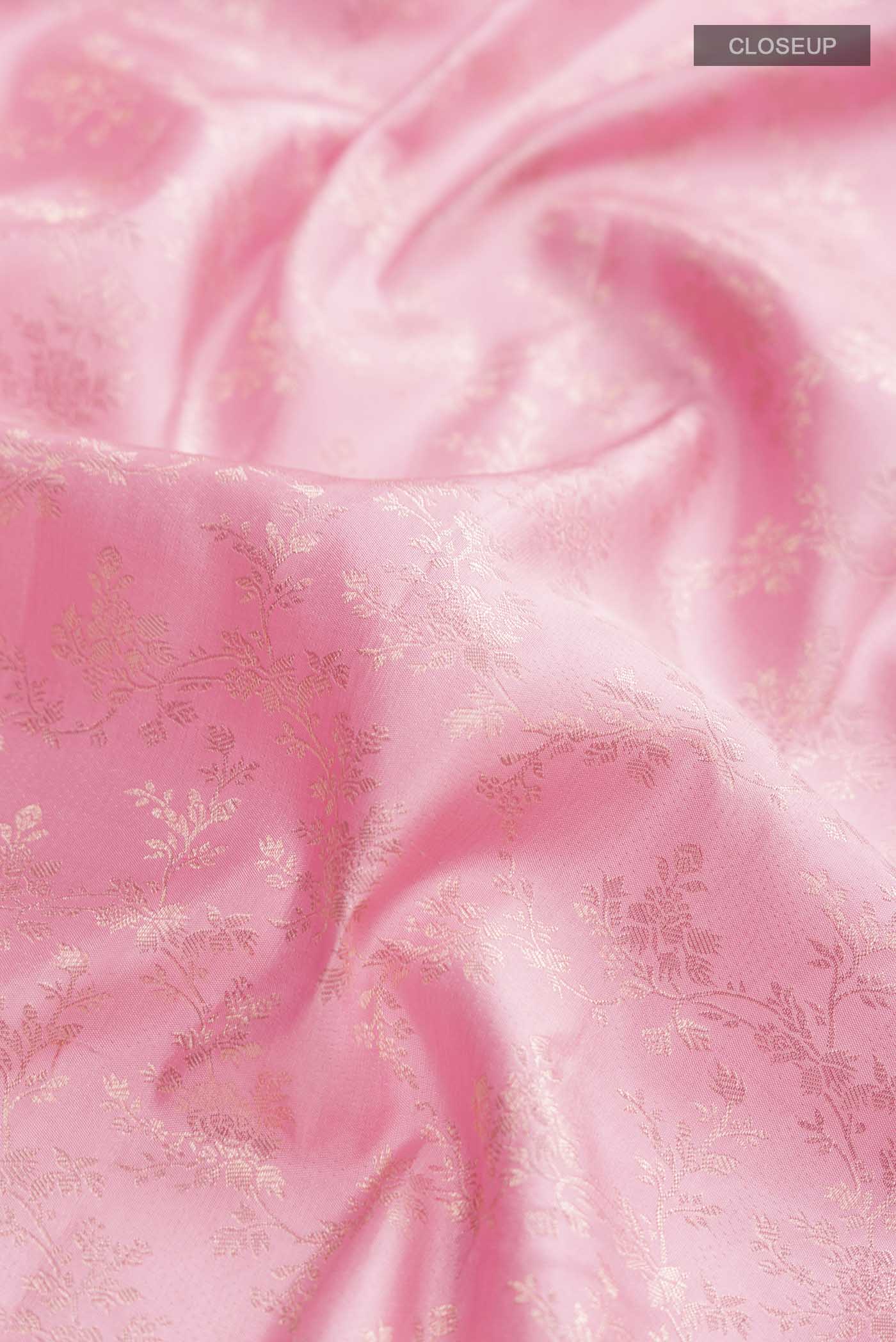 Pink Kanjivaram Silk Saree - Image 2