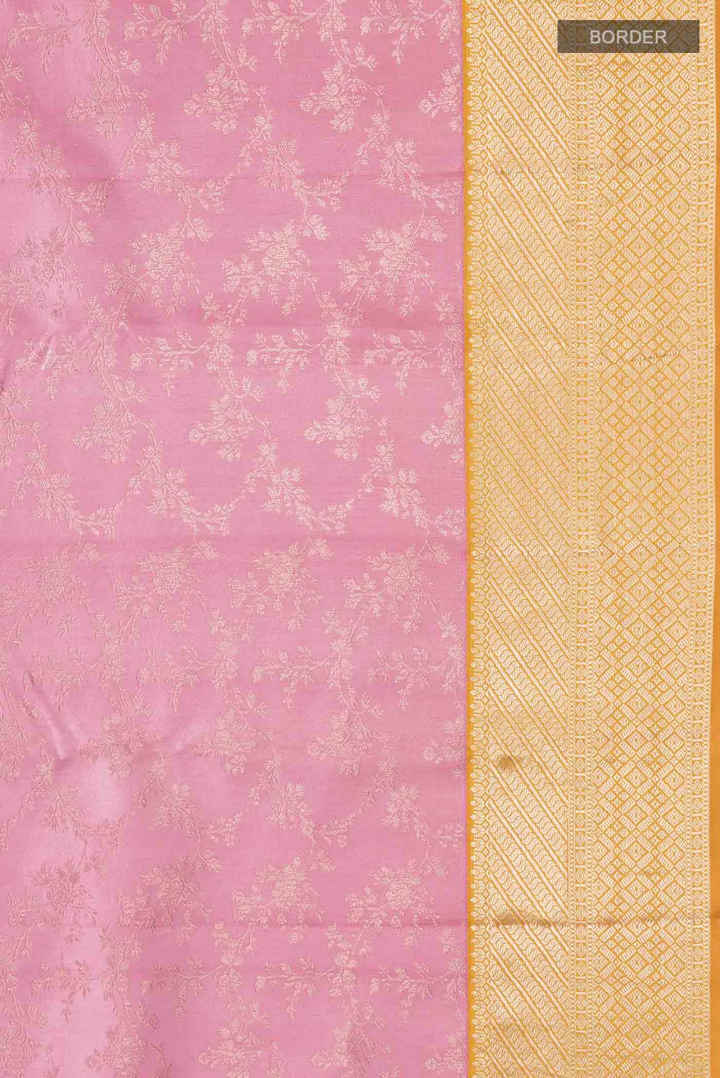 Pink Kanjivaram Silk Saree - Image 3