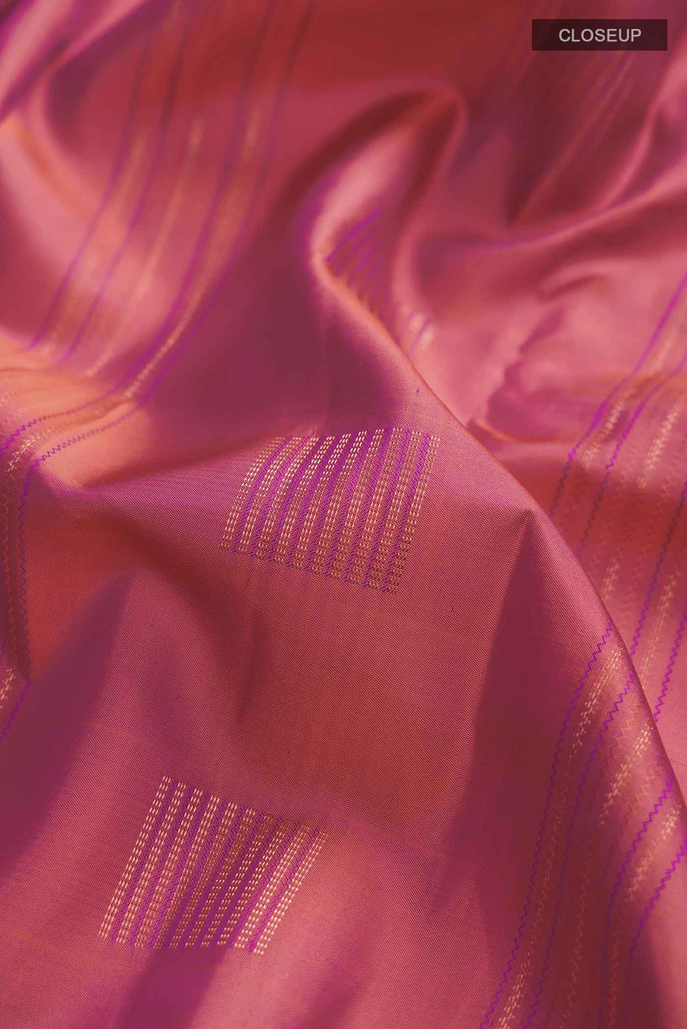 Pink Kanjivaram Silk Saree - Image 2