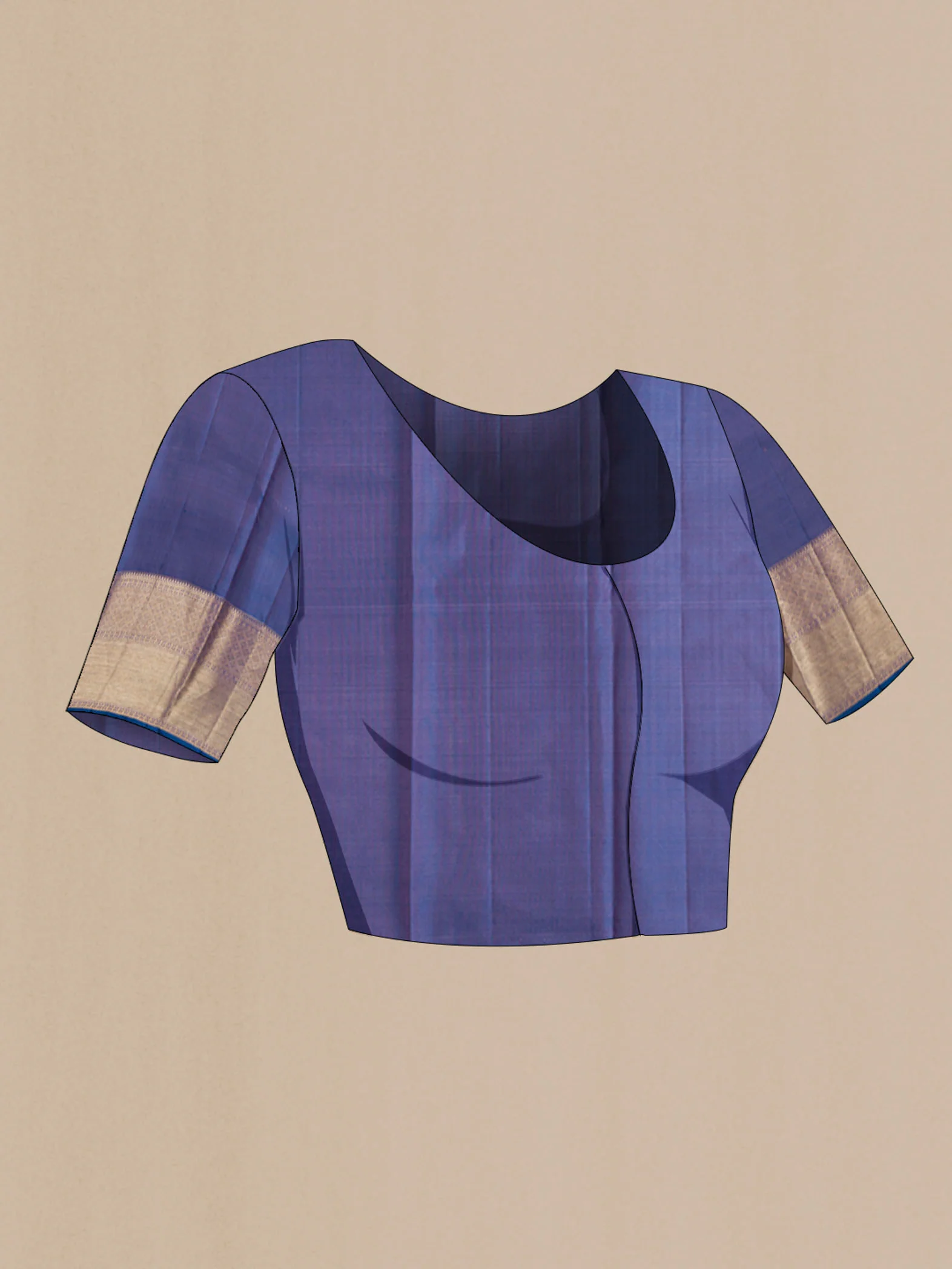 Lavender Kanchipuram Silk Saree - Image 5
