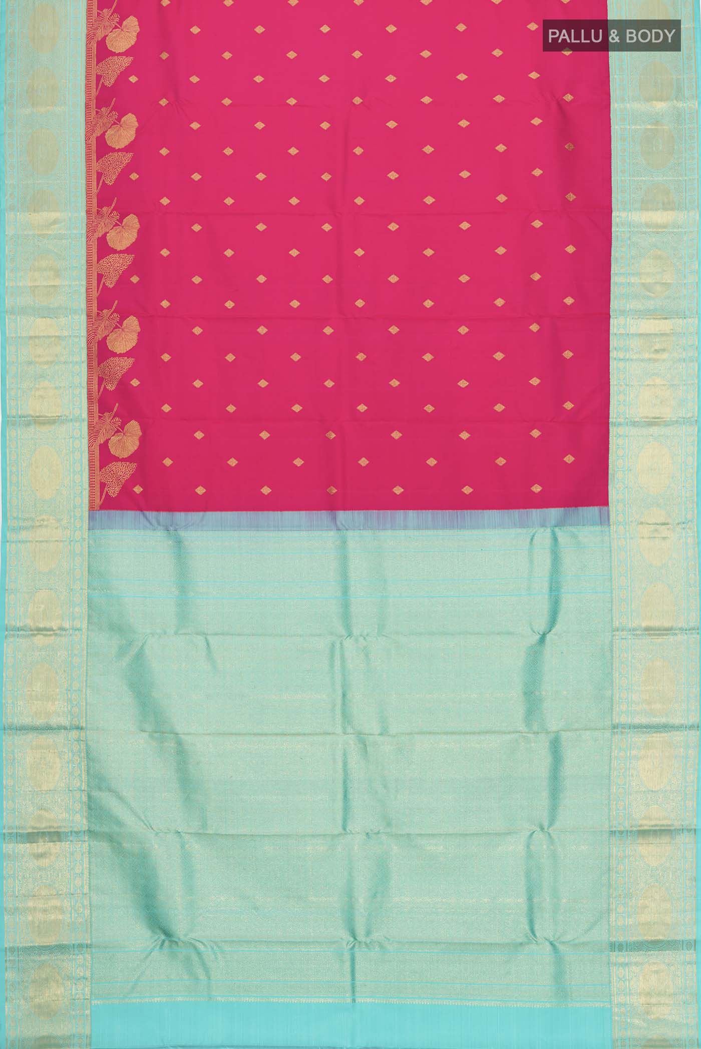 Pink Kanchipuram Silk Saree - Image 6