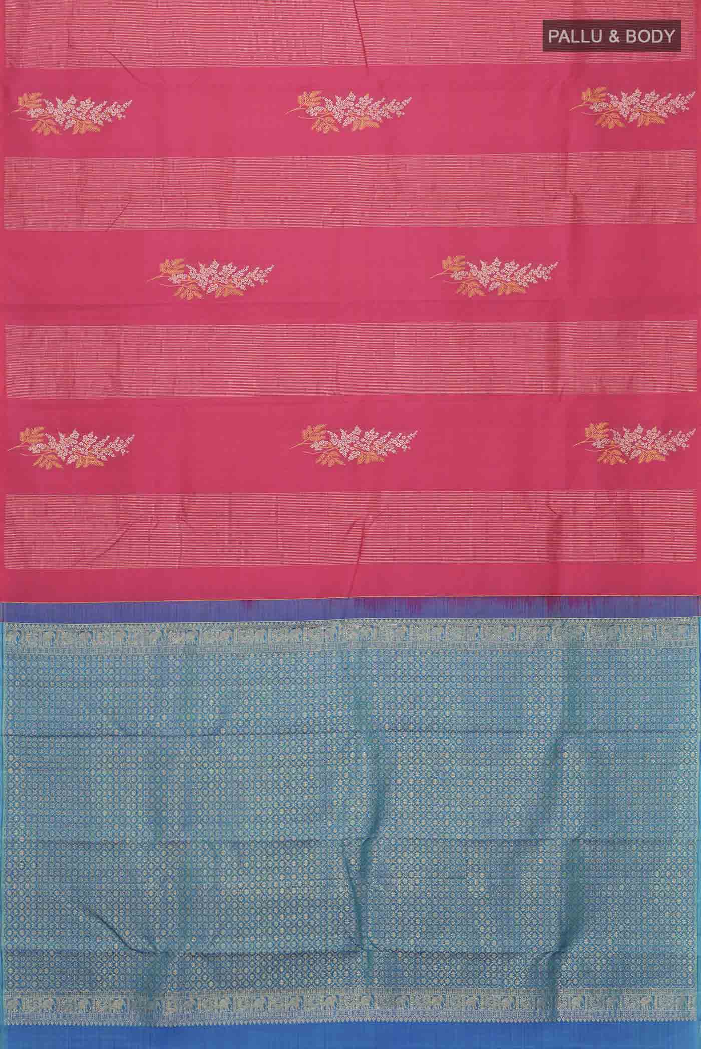 Pink Kanjivaram Silk Saree - Image 6