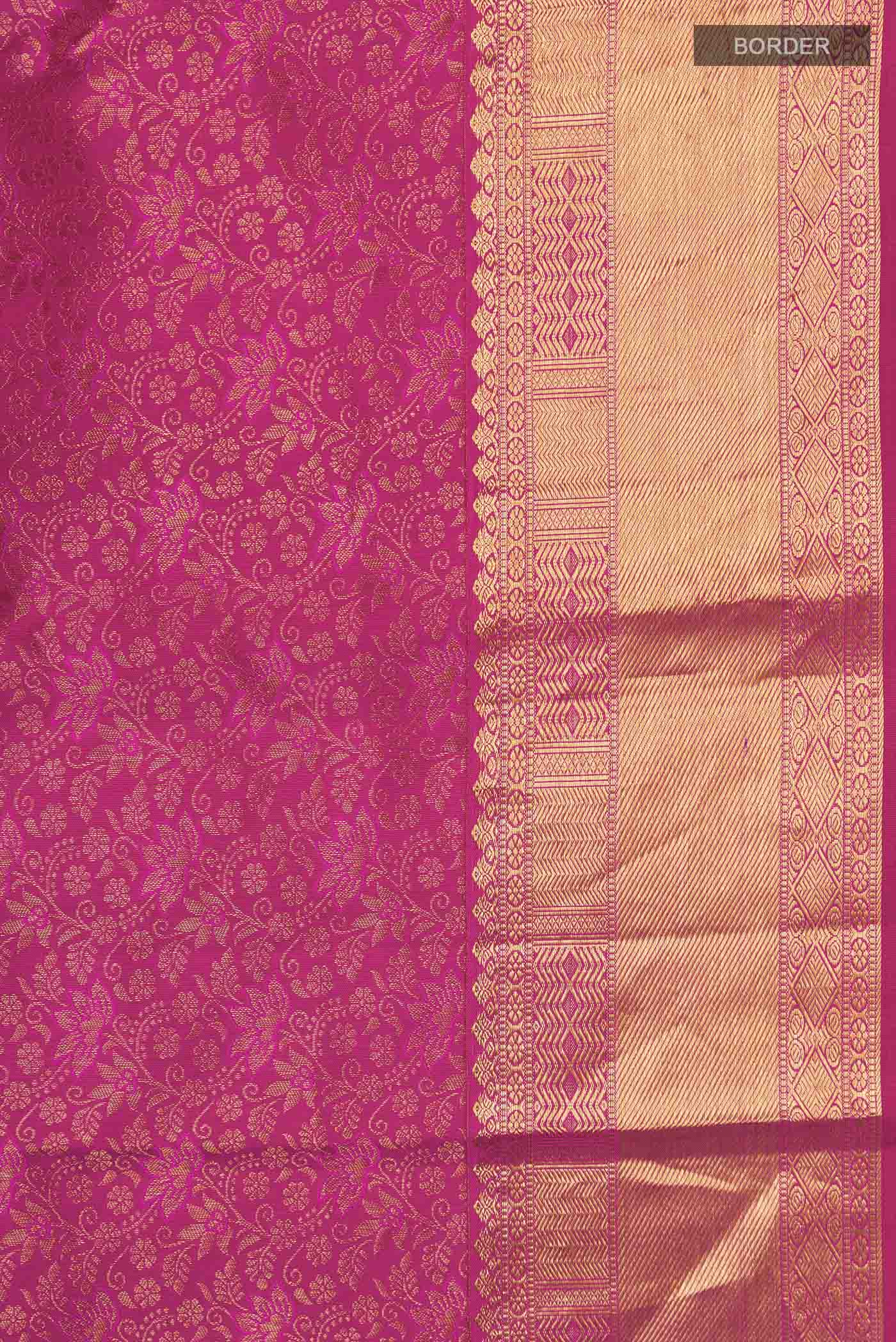 Pink Kanjivaram Silk Saree - Image 3