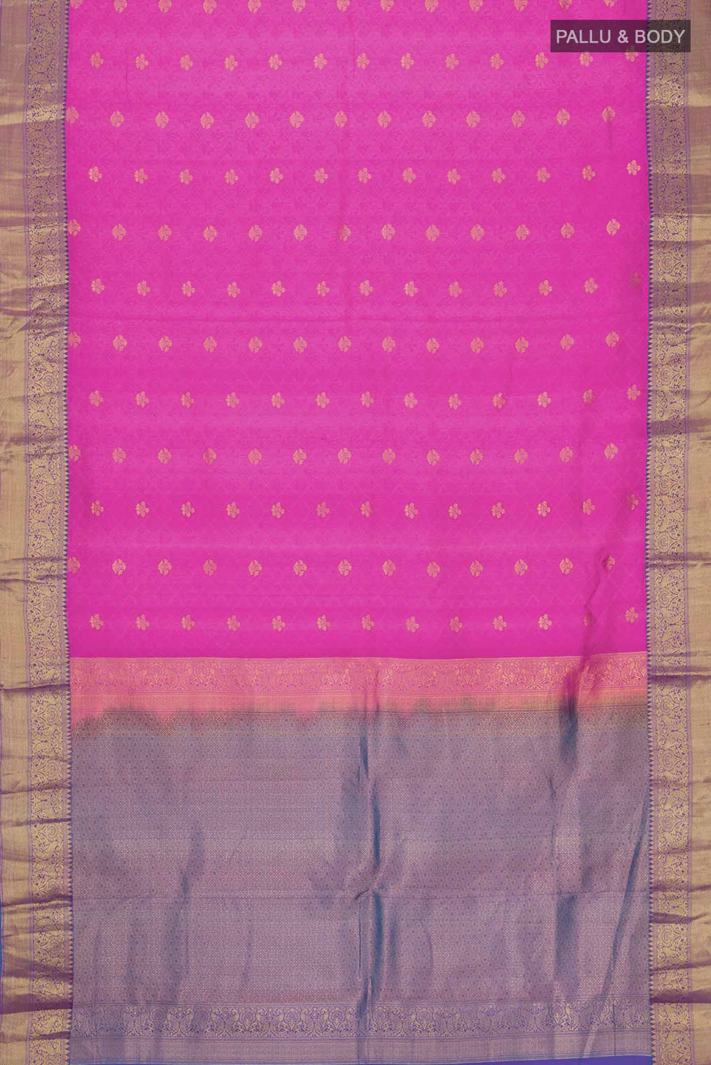 Pink Kanchipuram Silk Saree - Image 6