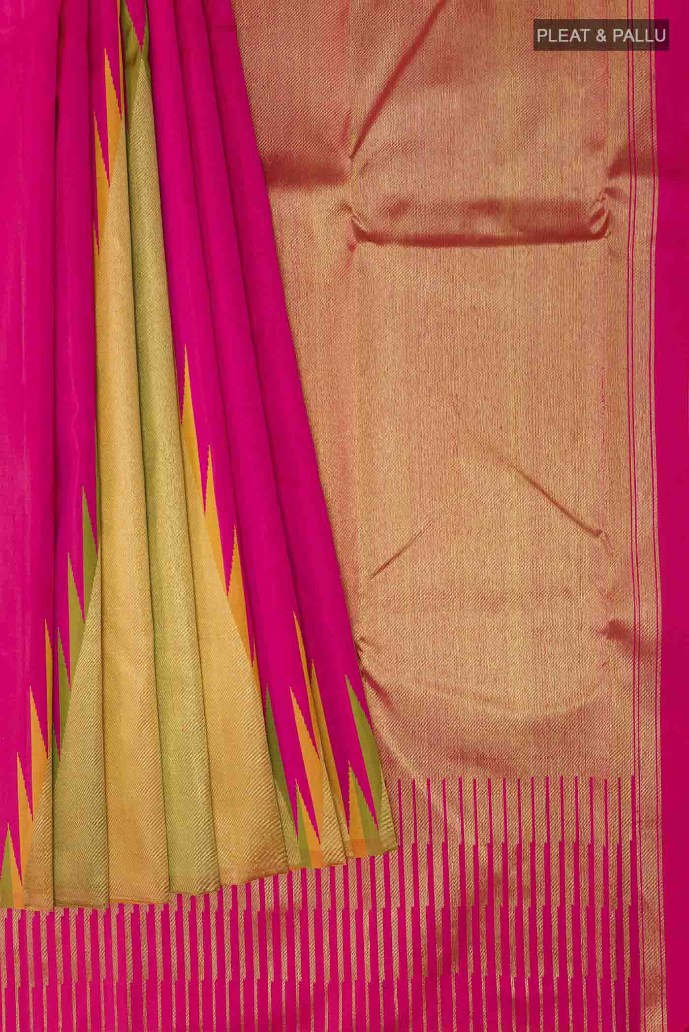Pink Kanjivaram Silk Saree - Image 4
