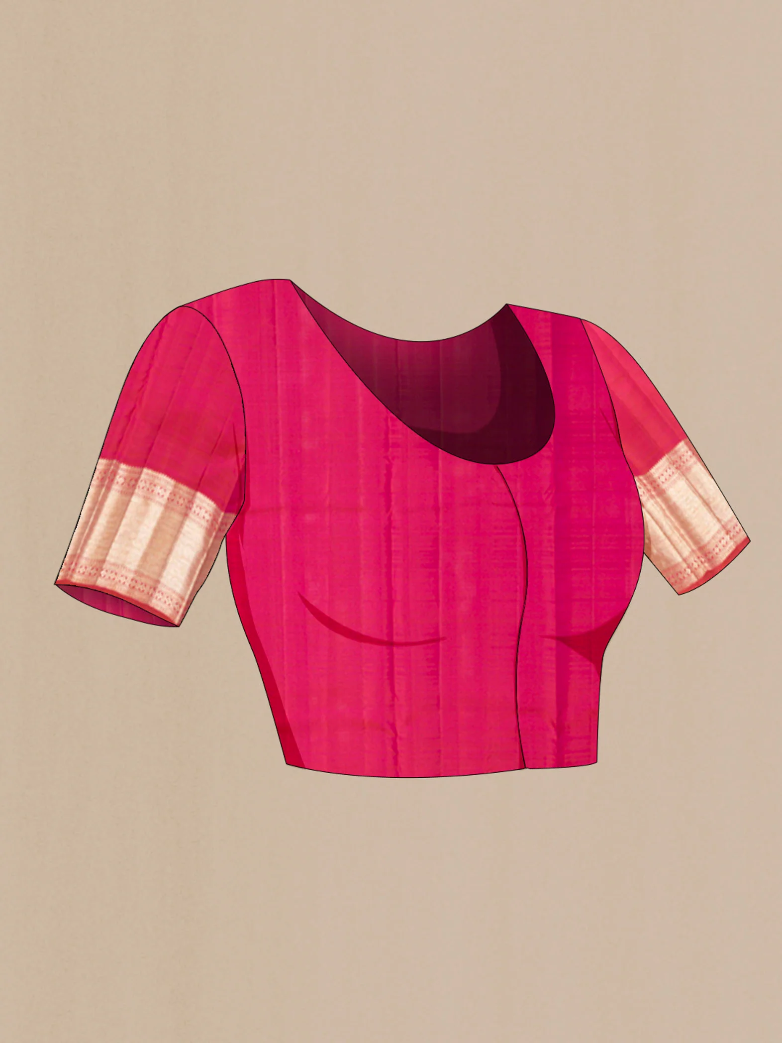 Pink Kanchipuram Silk Saree - Image 5