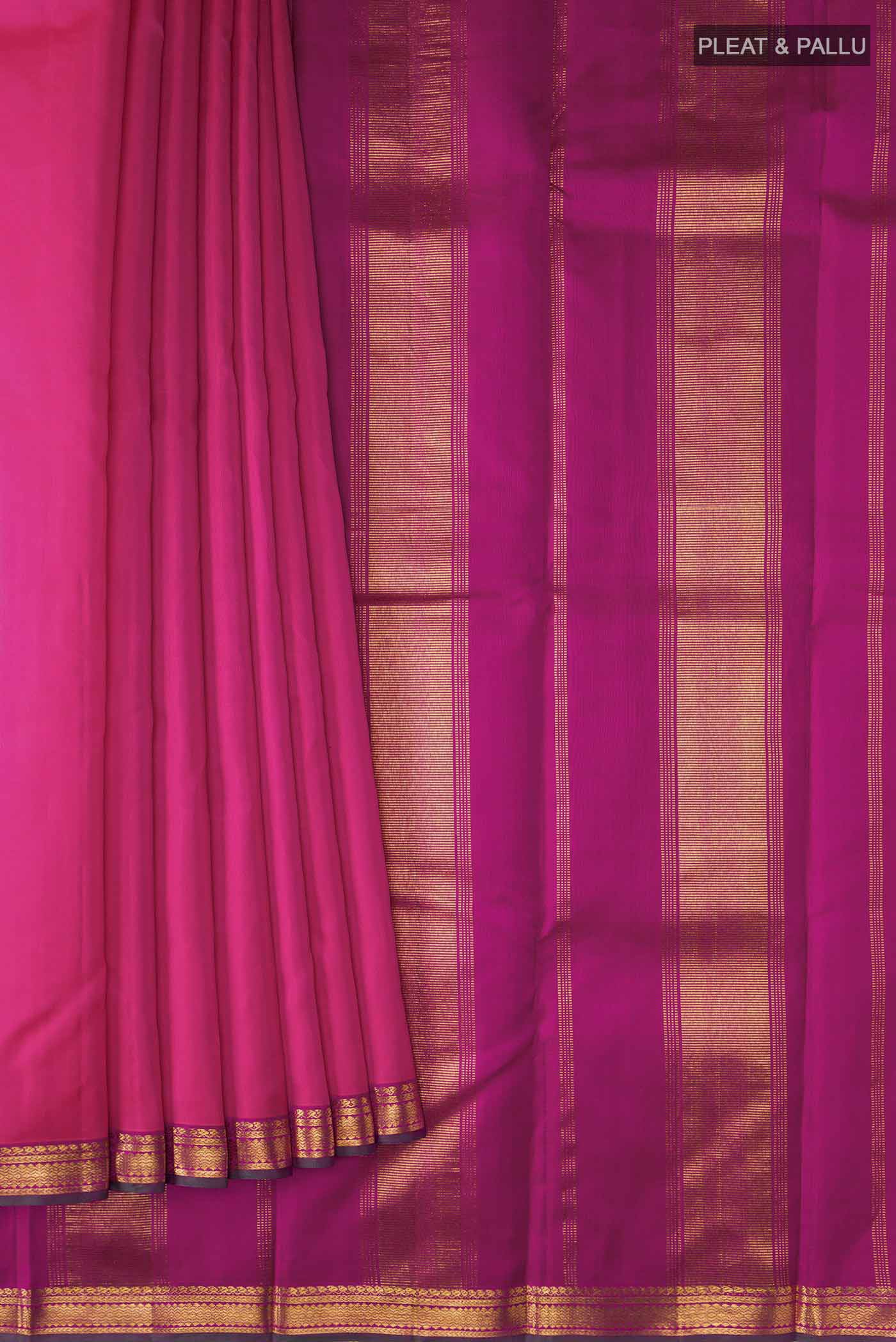 Pink Kanjivaram Silk Saree - Image 4