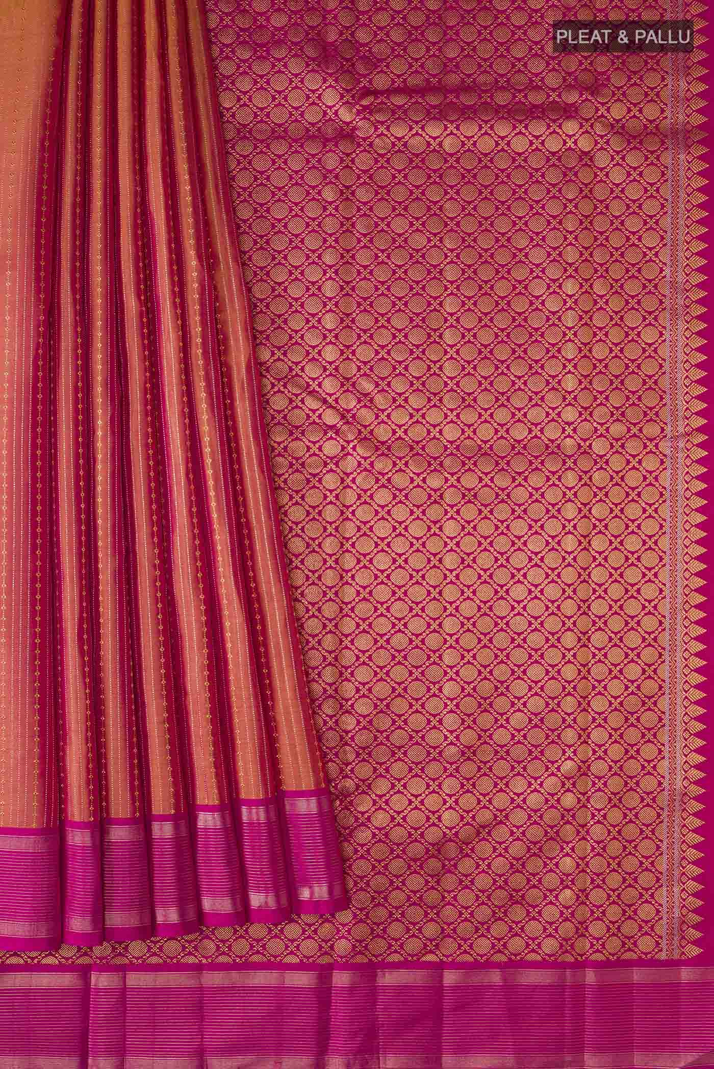 Pink Kanjivaram Silk Saree - Image 4