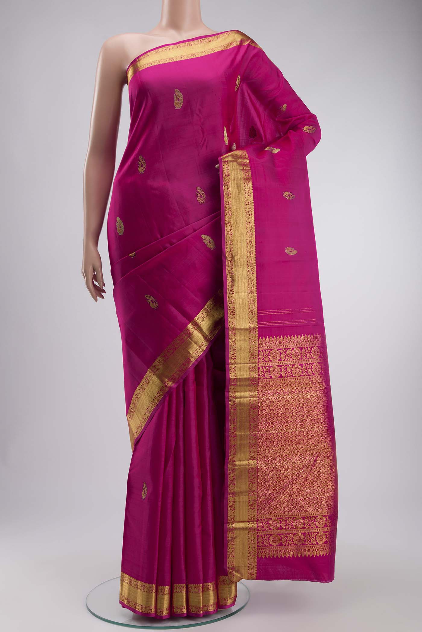 Pink Kanchipuram Silk Saree