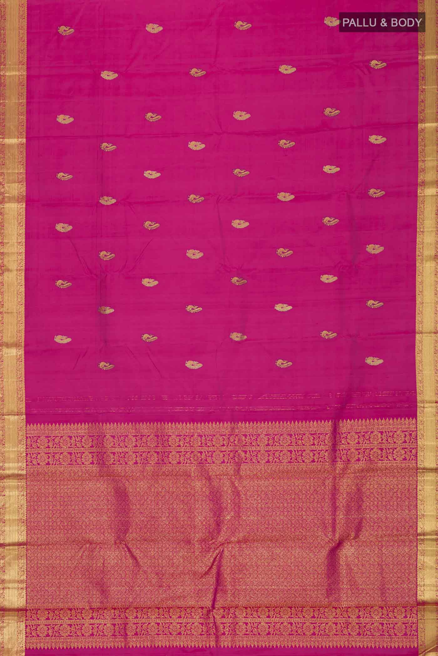 Pink Kanchipuram Silk Saree - Image 6