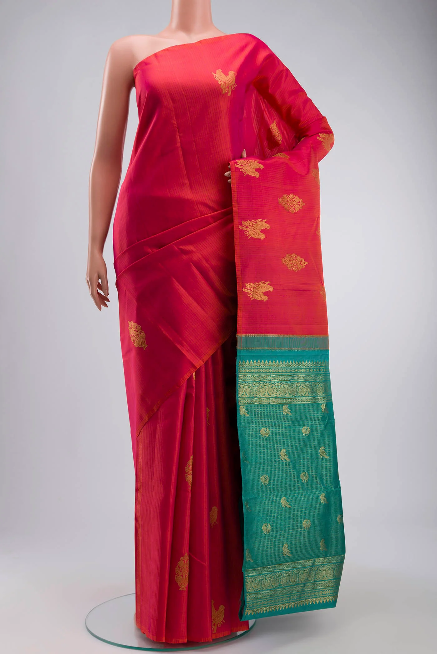Pink Kanchipuram Silk Saree