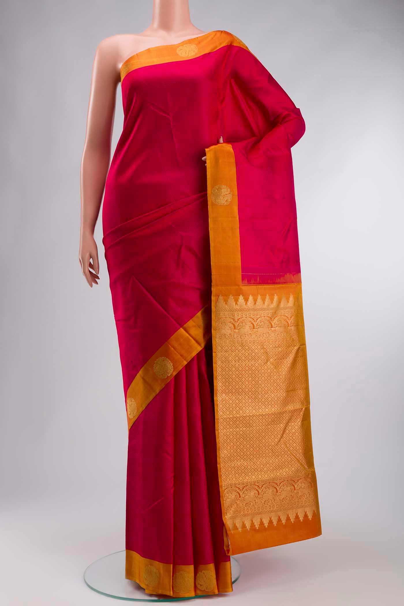 Pink Kanjivaram Silk Saree