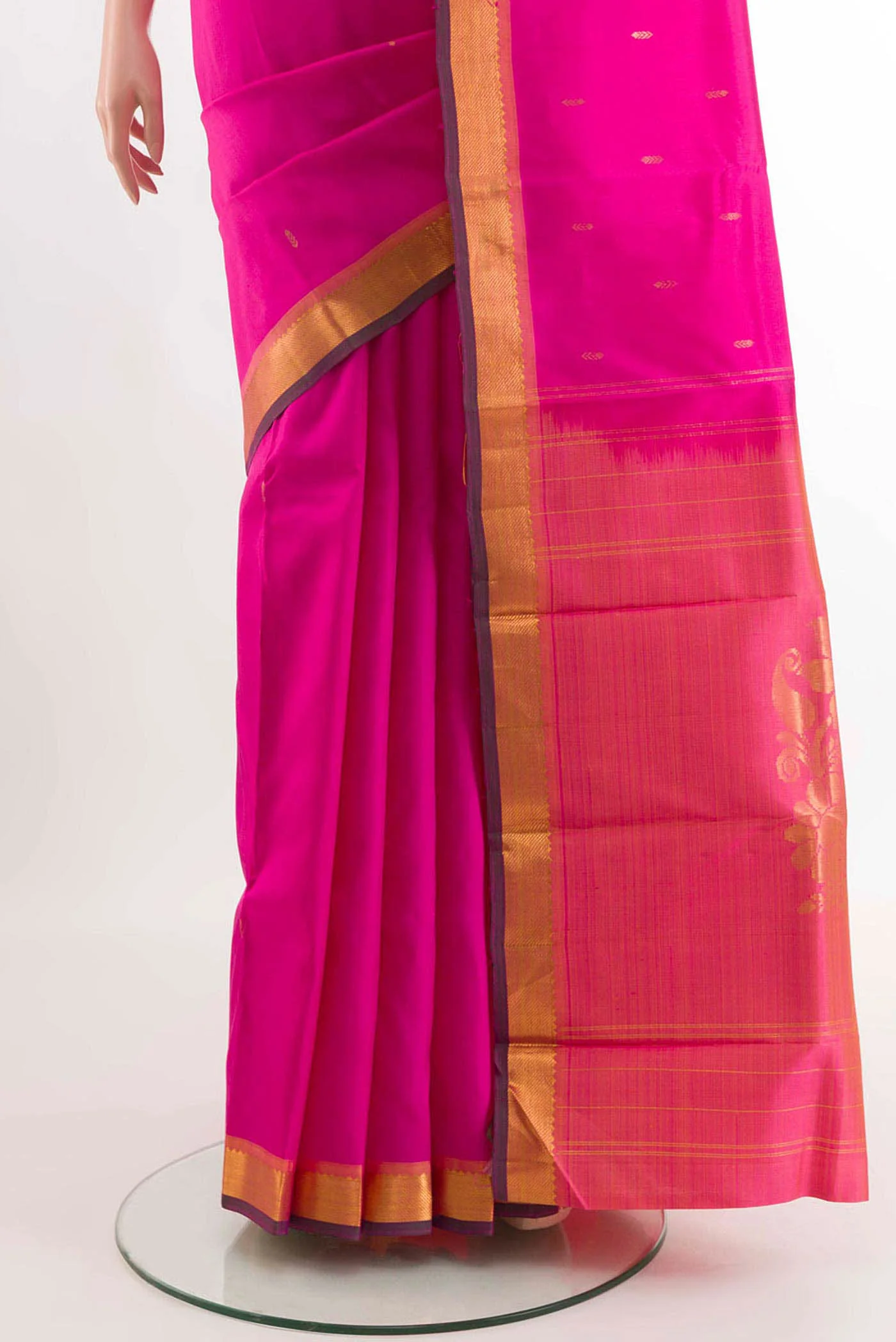 Pink Kanchipuram Silk Saree - Image 3