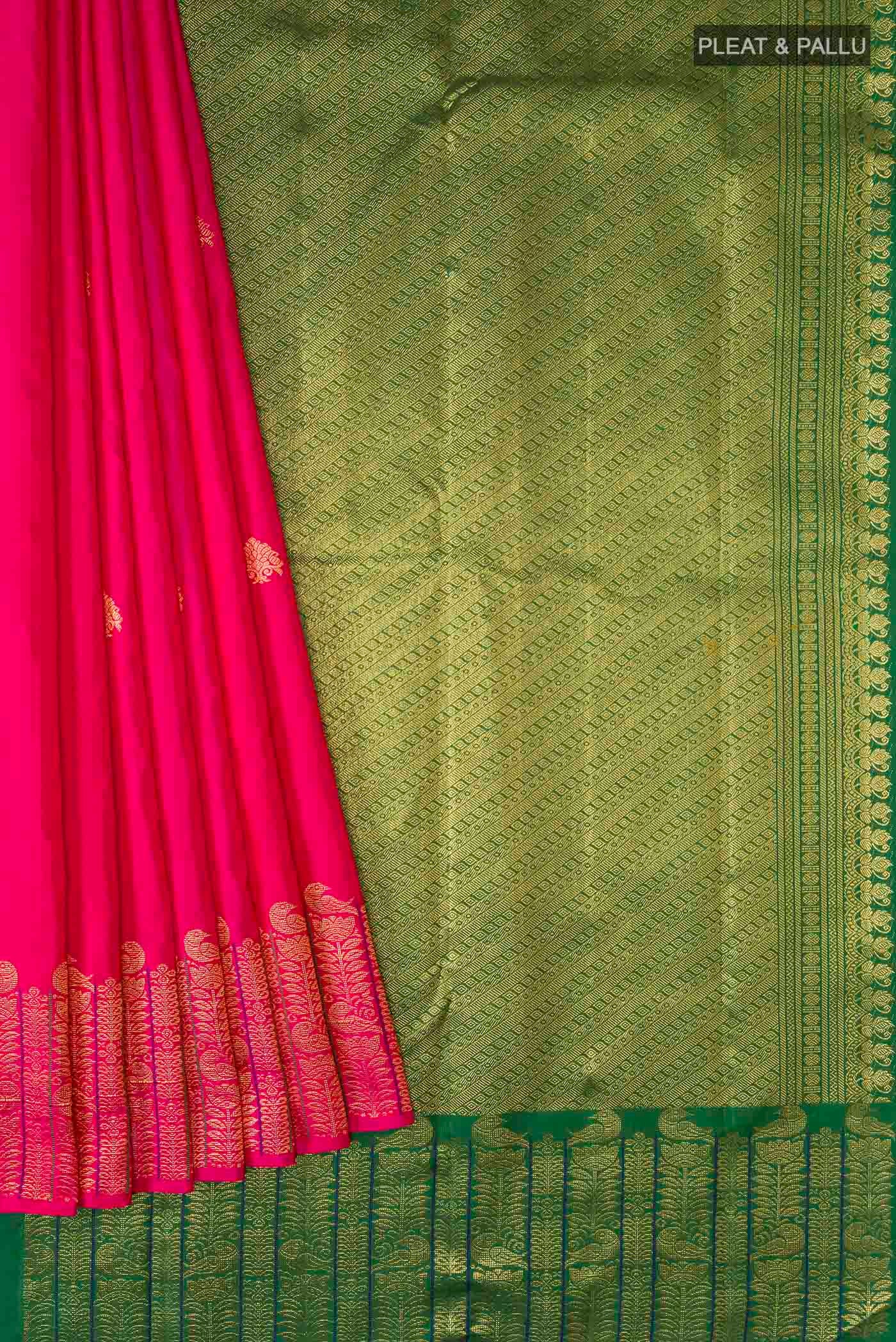 Pink Kanjivaram Silk Saree - Image 4