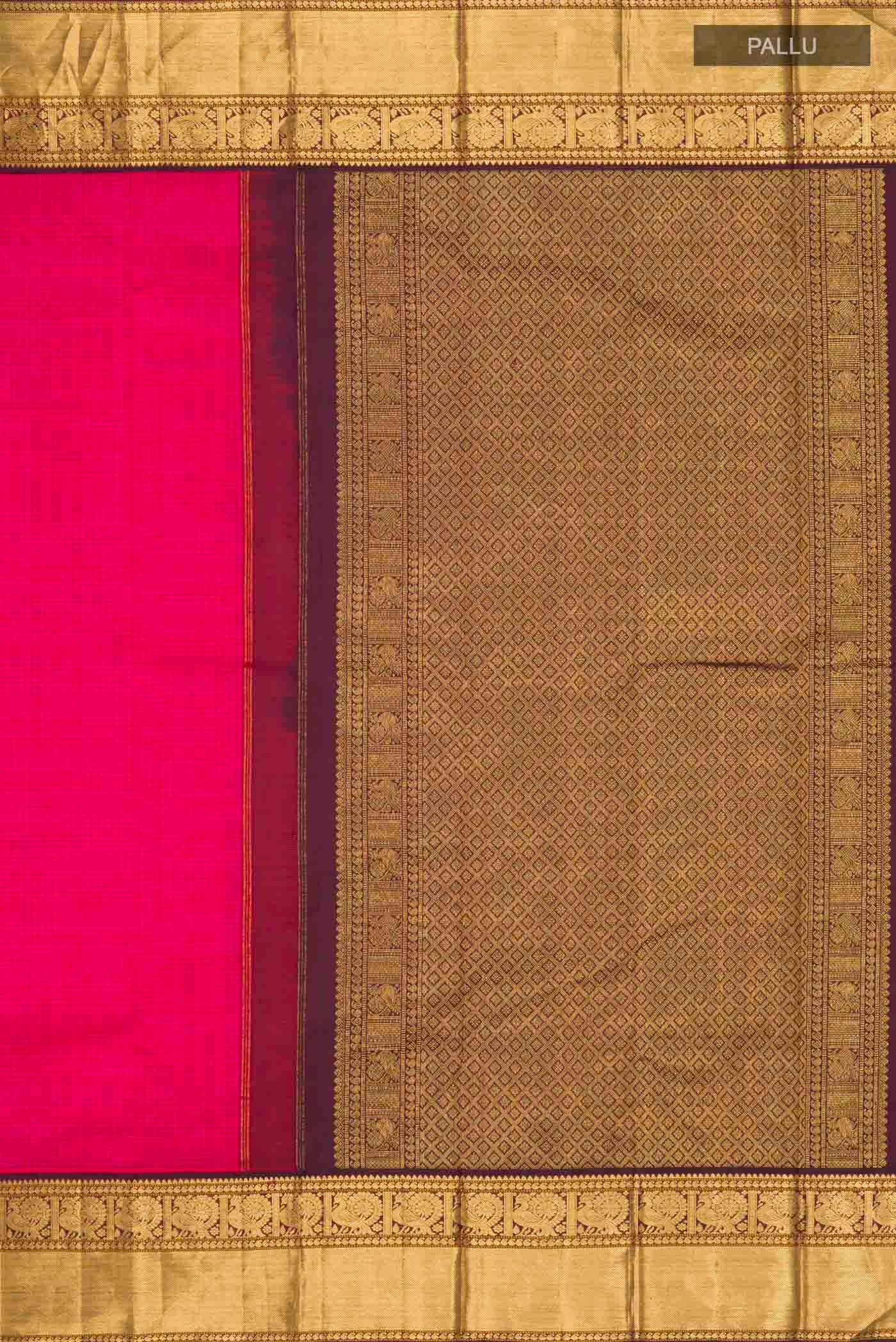 Pink Kanjivaram Silk Saree - Image 7
