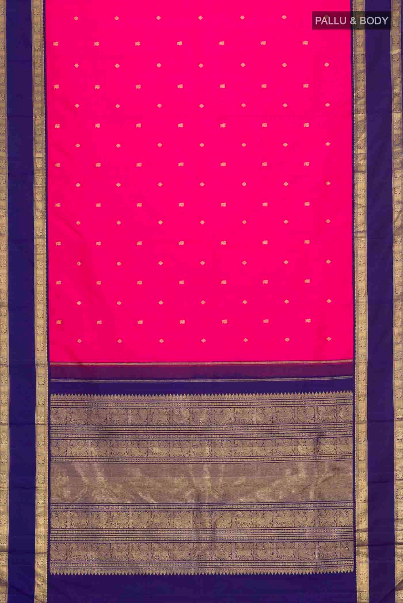Pink Kanjivaram Silk Saree - Image 6