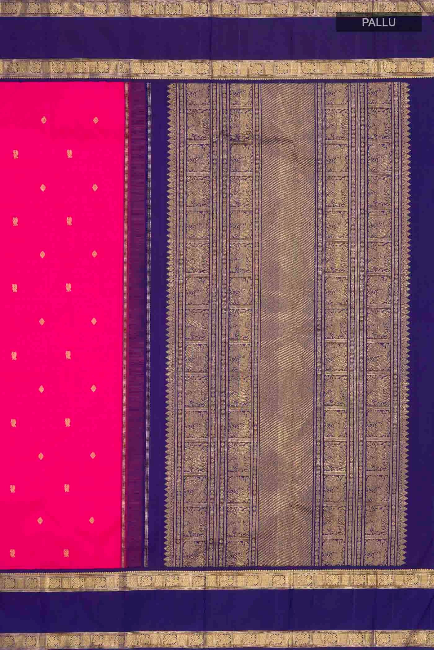 Pink Kanjivaram Silk Saree - Image 7
