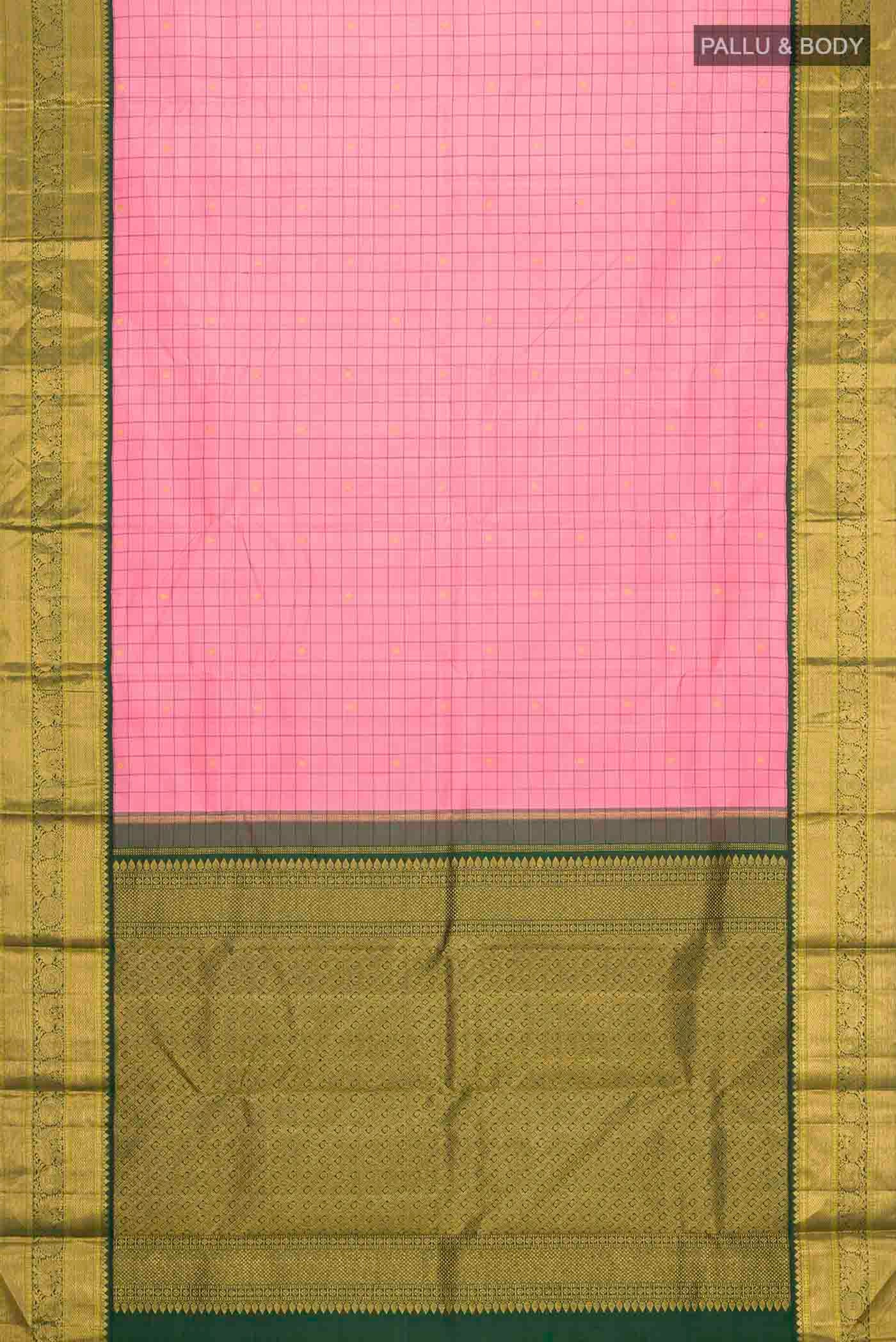 Pink Kanjivaram Silk Saree - Image 6