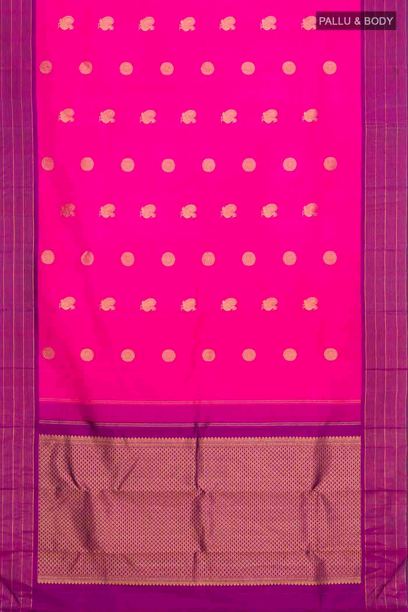Pink Kanchipuram Silk Saree - Image 6