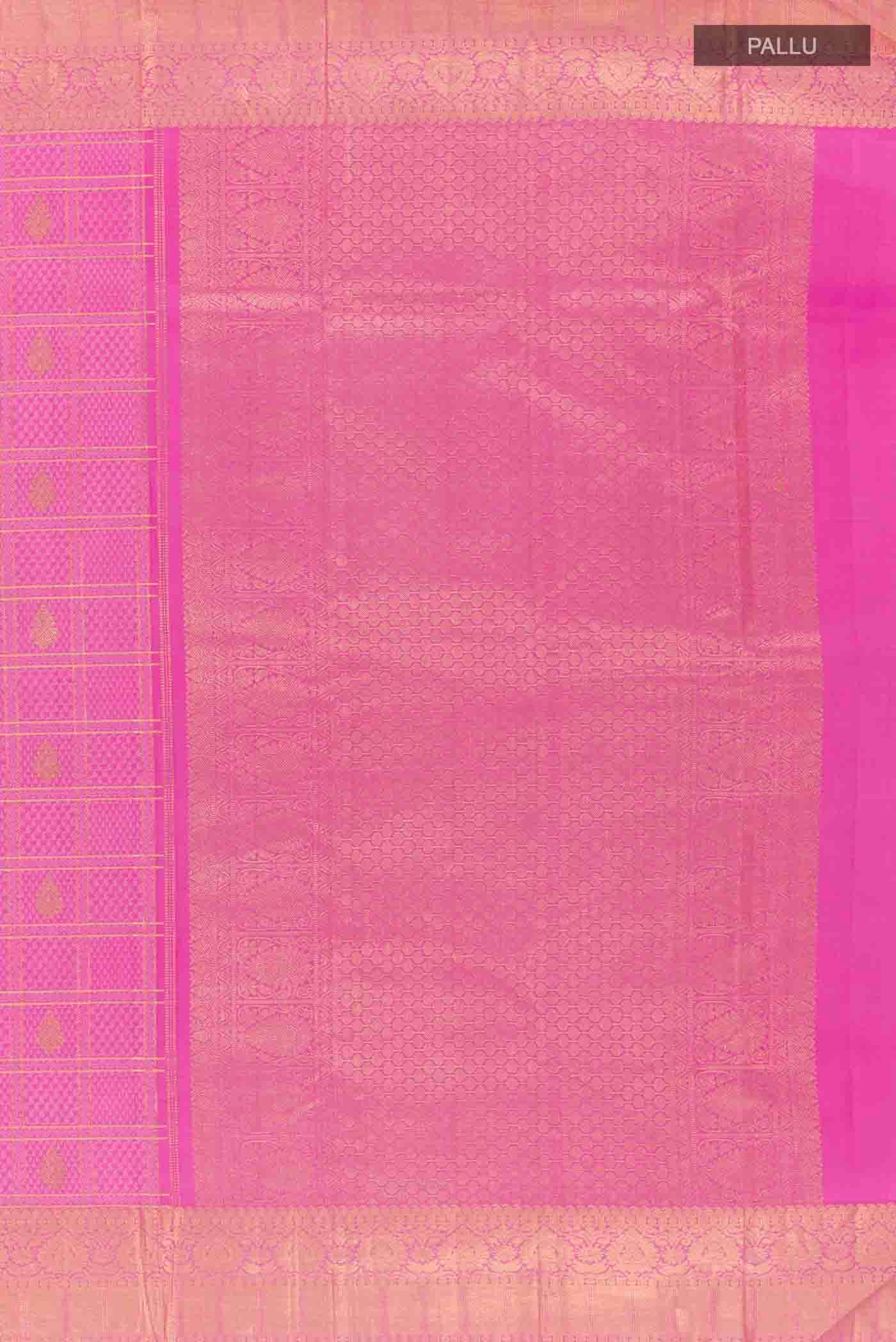 Pink Kanjivaram Silk Saree - Image 7