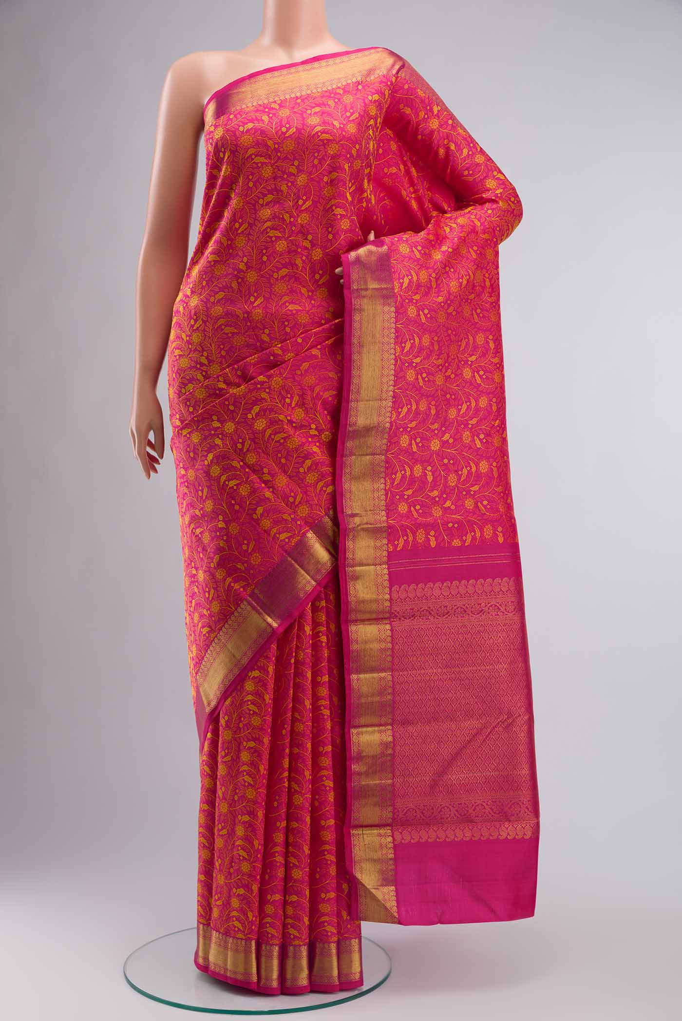 Pink Kanjivaram Silk Saree