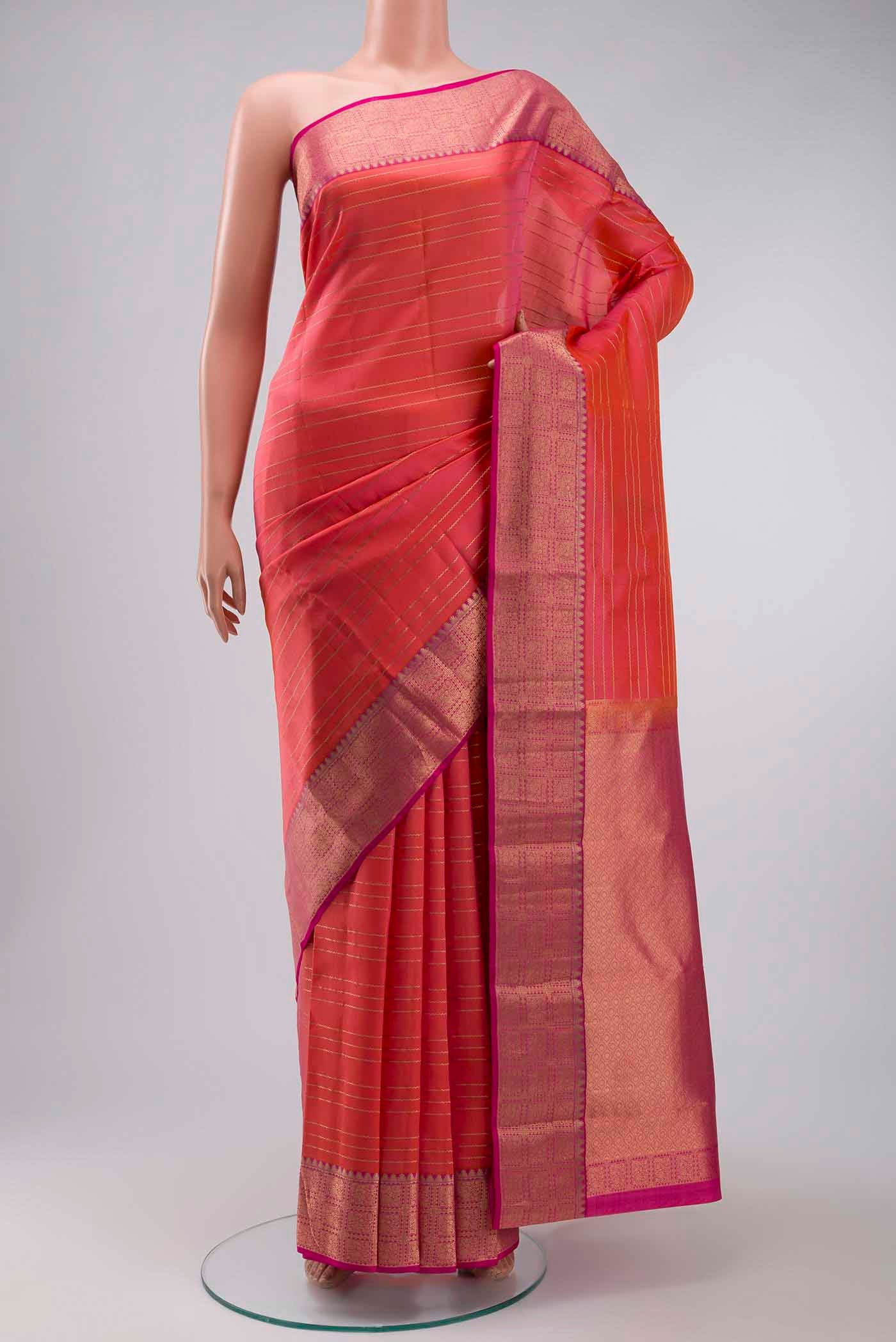 Pink Kanchipuram Silk Saree