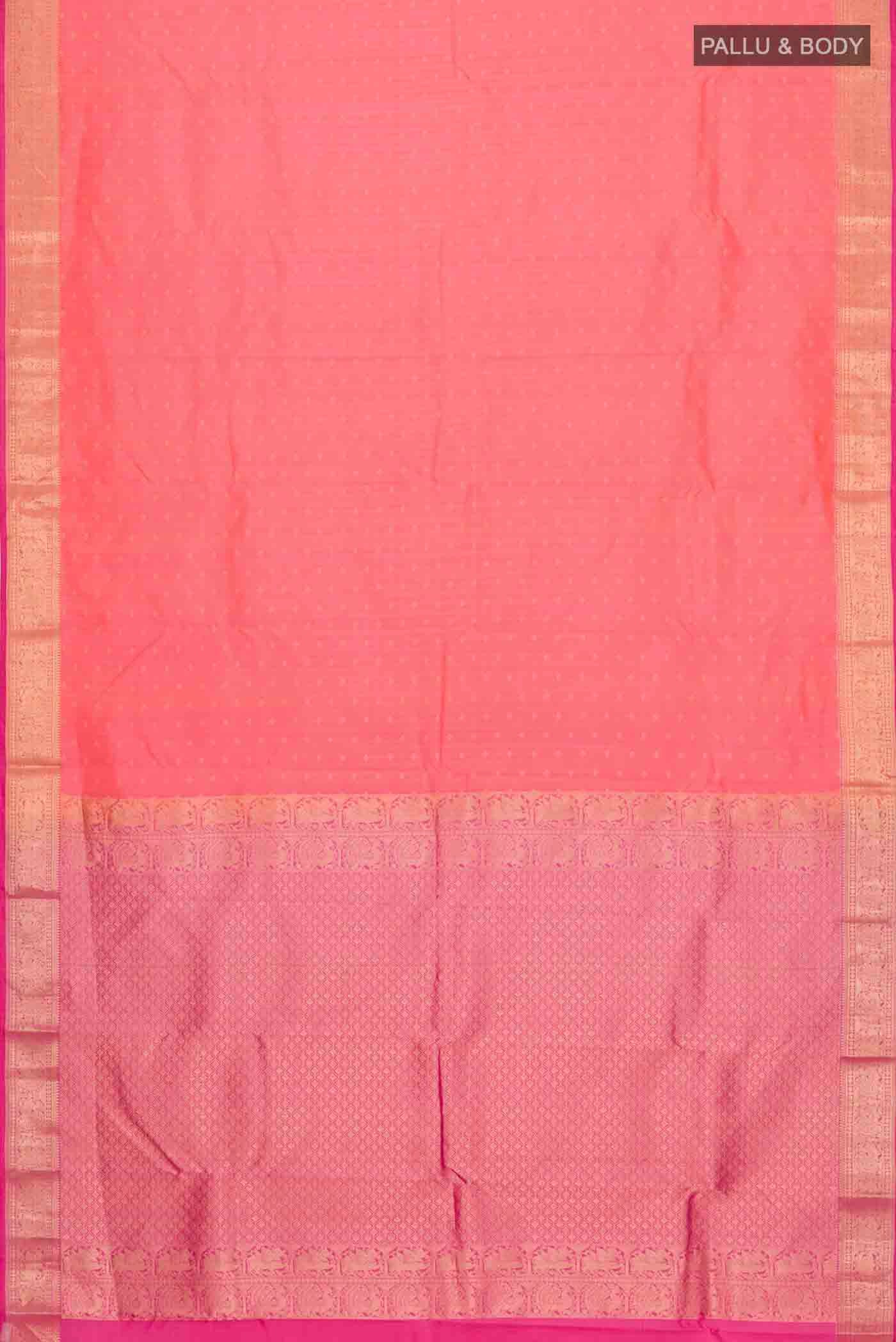 Pink Kanchipuram Silk Saree - Image 6