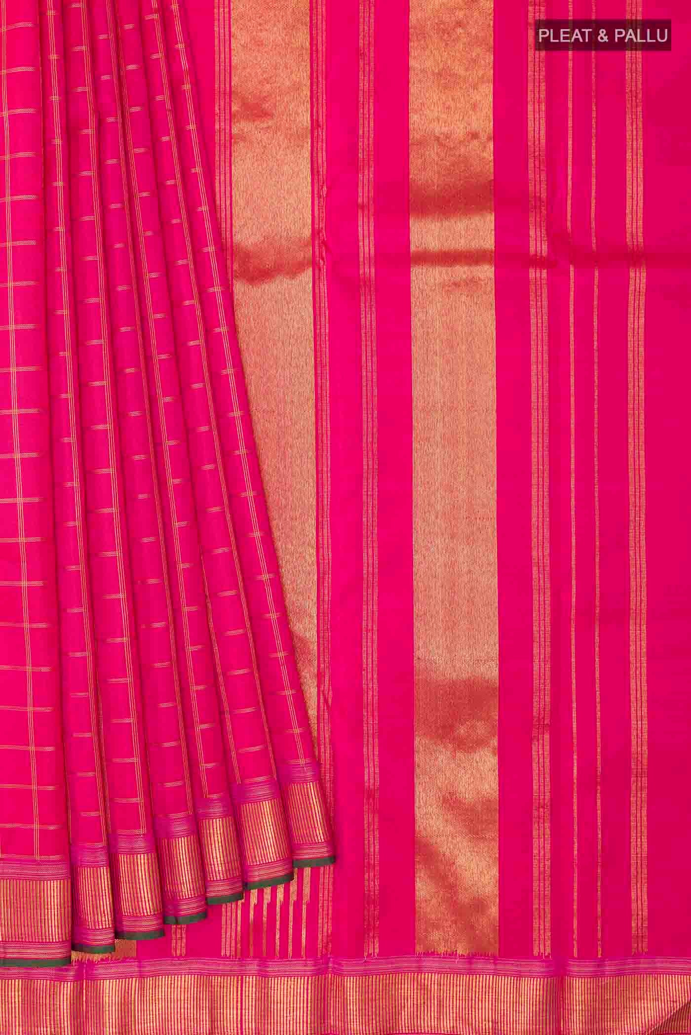 Pink Kanchipuram Silk Saree - Image 4