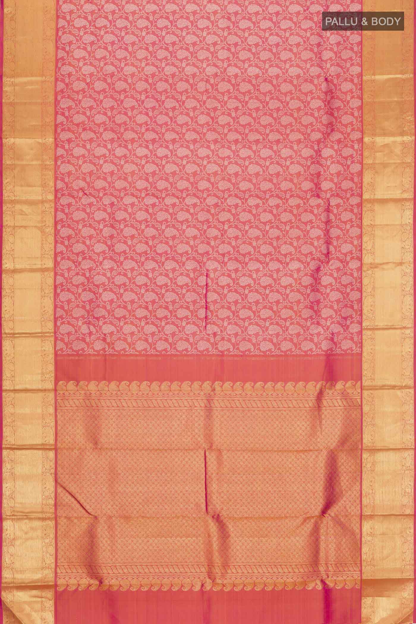 Pink Kanjivaram Silk Saree - Image 6