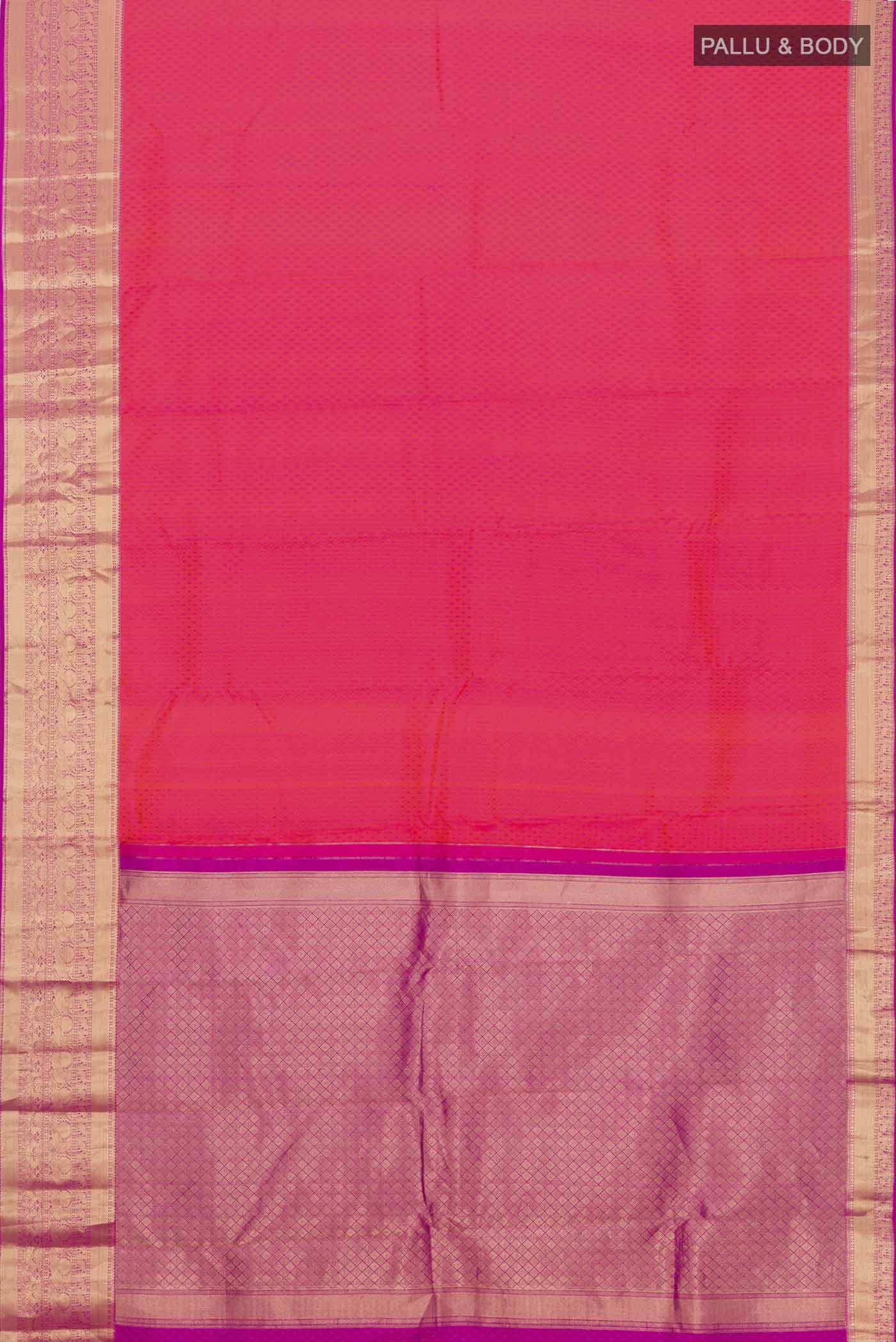 Pink Kanchipuram Silk Saree - Image 6