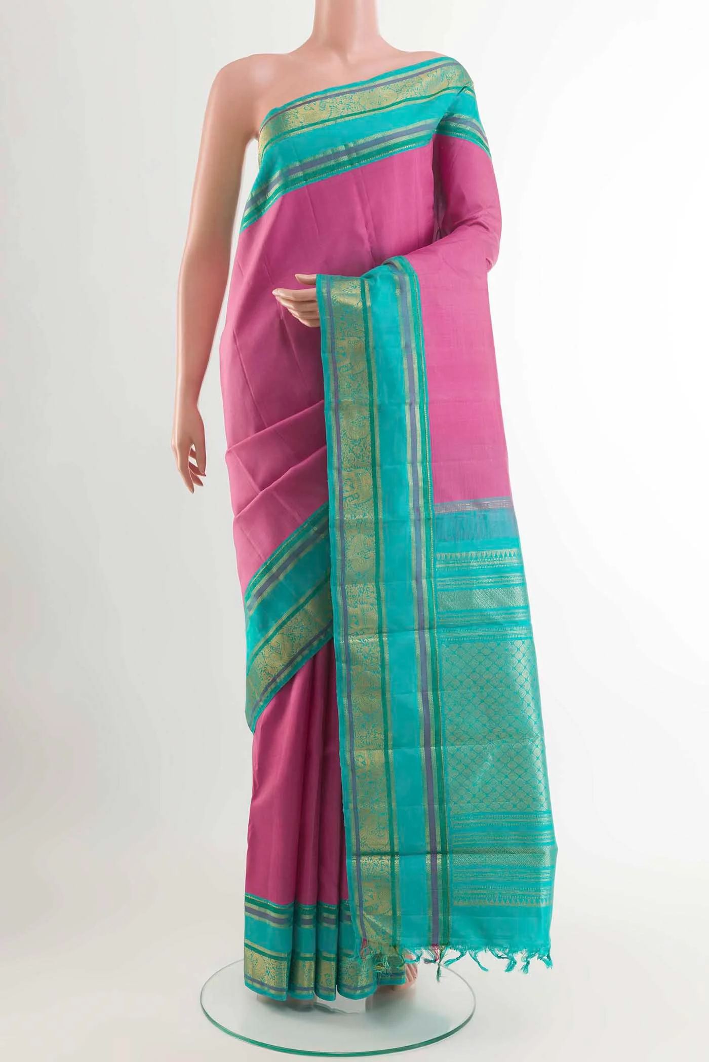 Pink Kanjivaram Silk Saree
