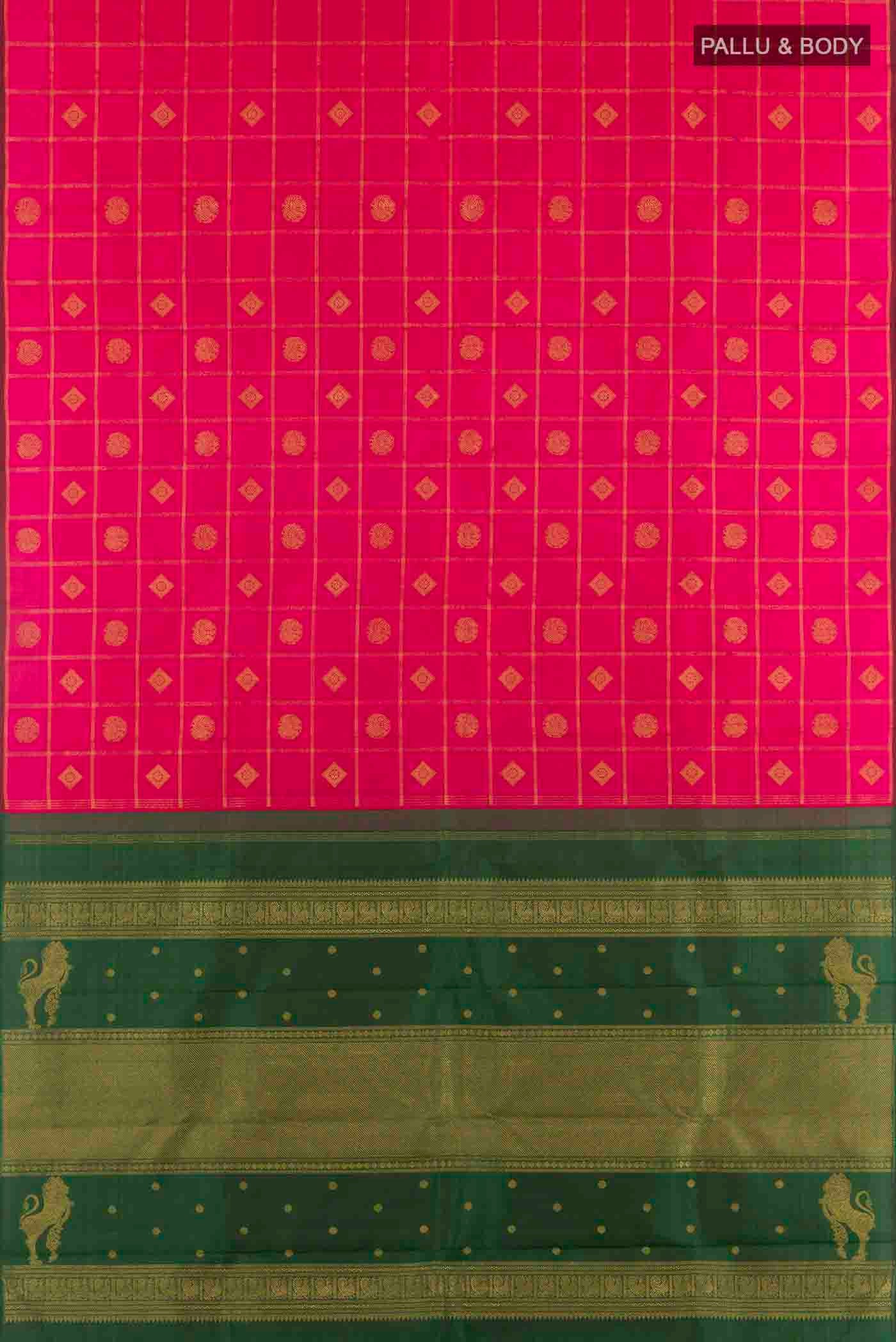 Pink Kanchipuram Silk Saree - Image 6