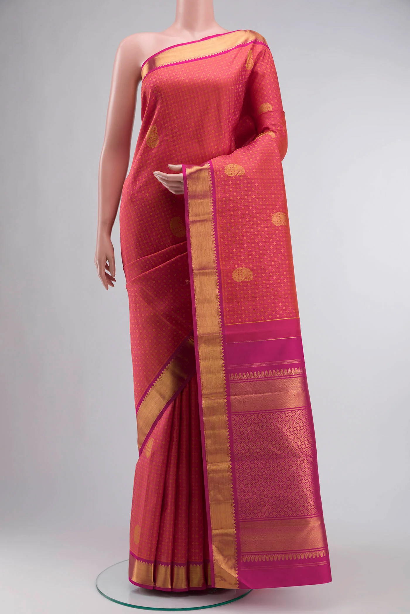 Pink Kanjivaram Silk Saree