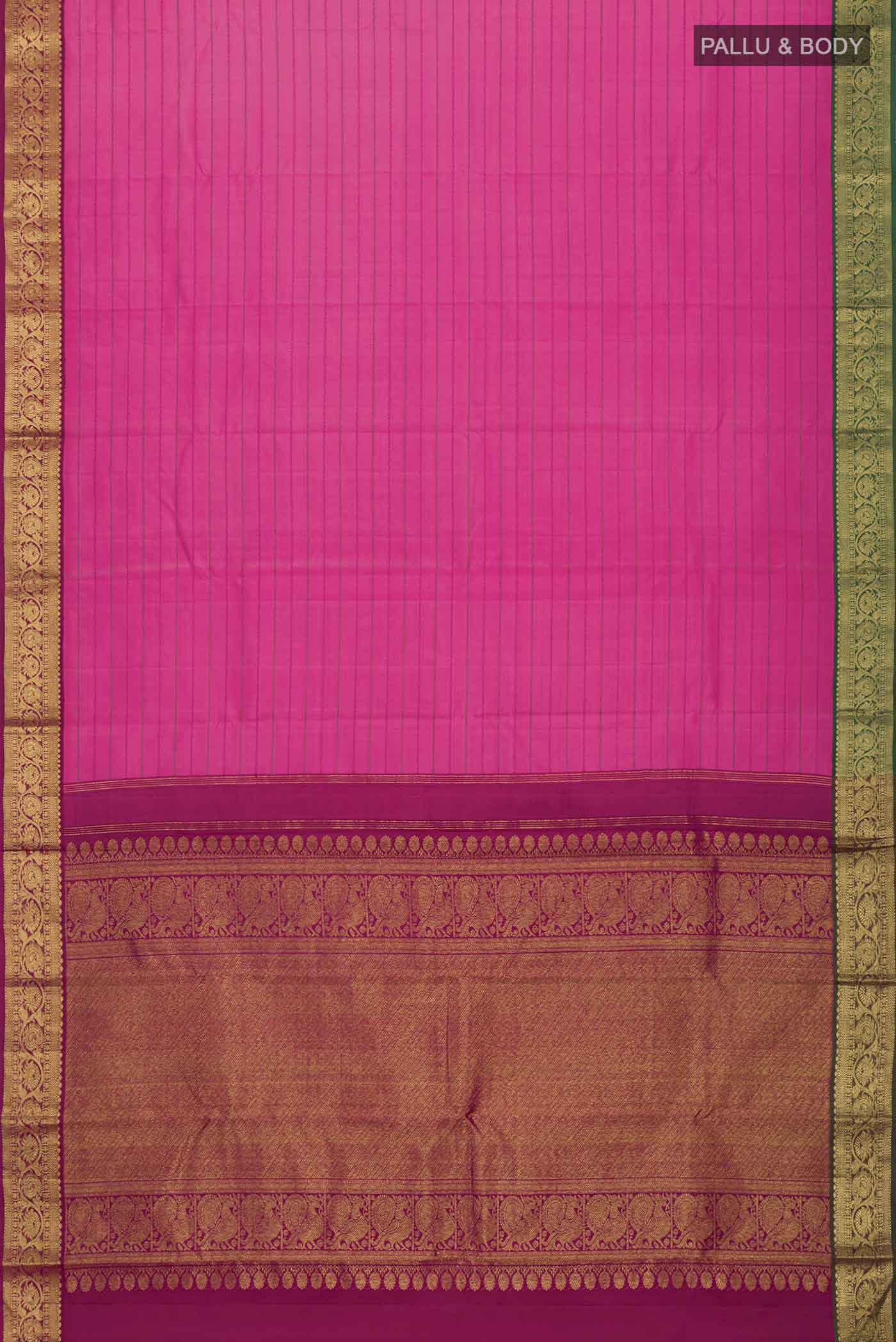 Pink Kanjivaram Silk Saree - Image 6