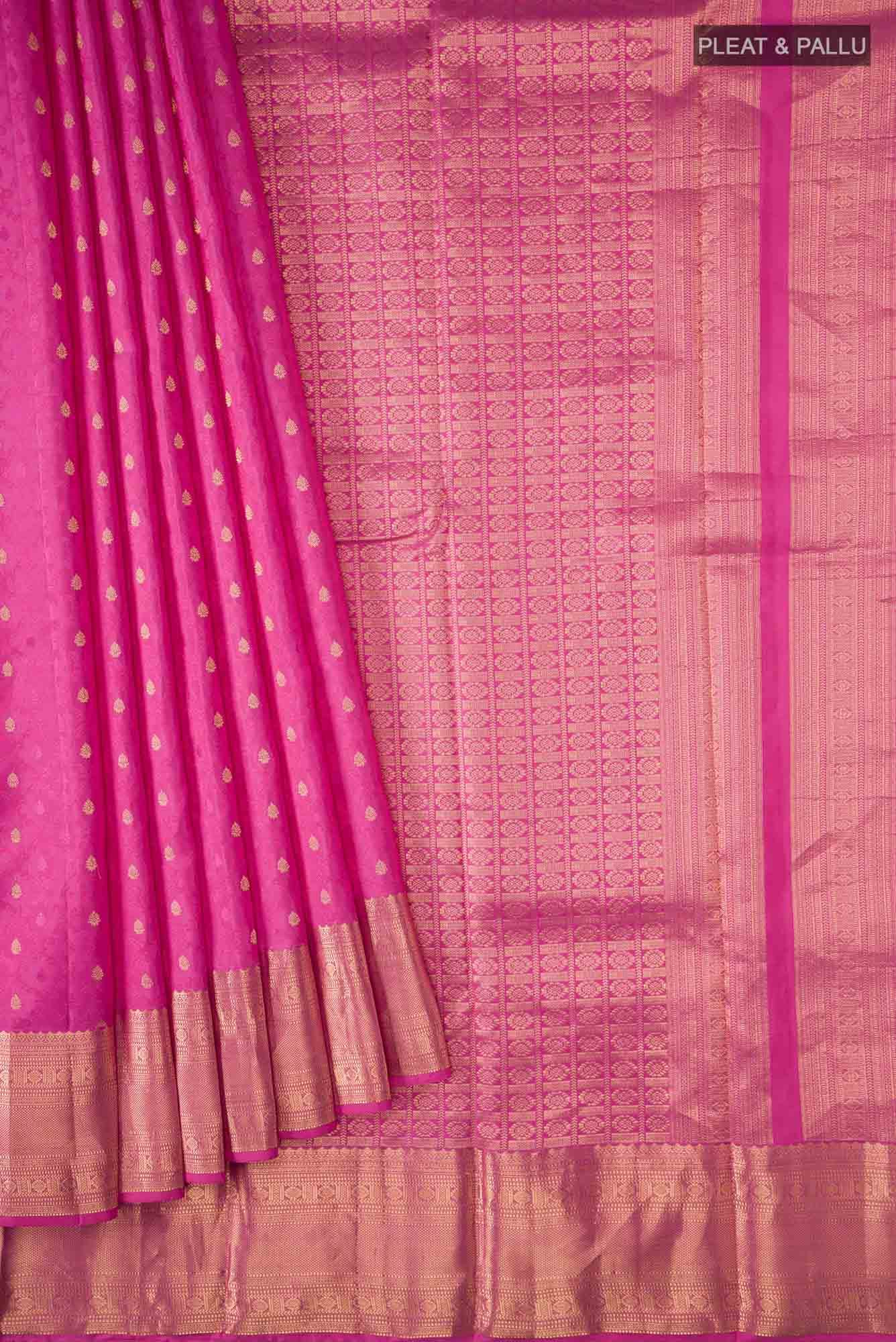 Pink Kanchipuram Silk Saree - Image 2