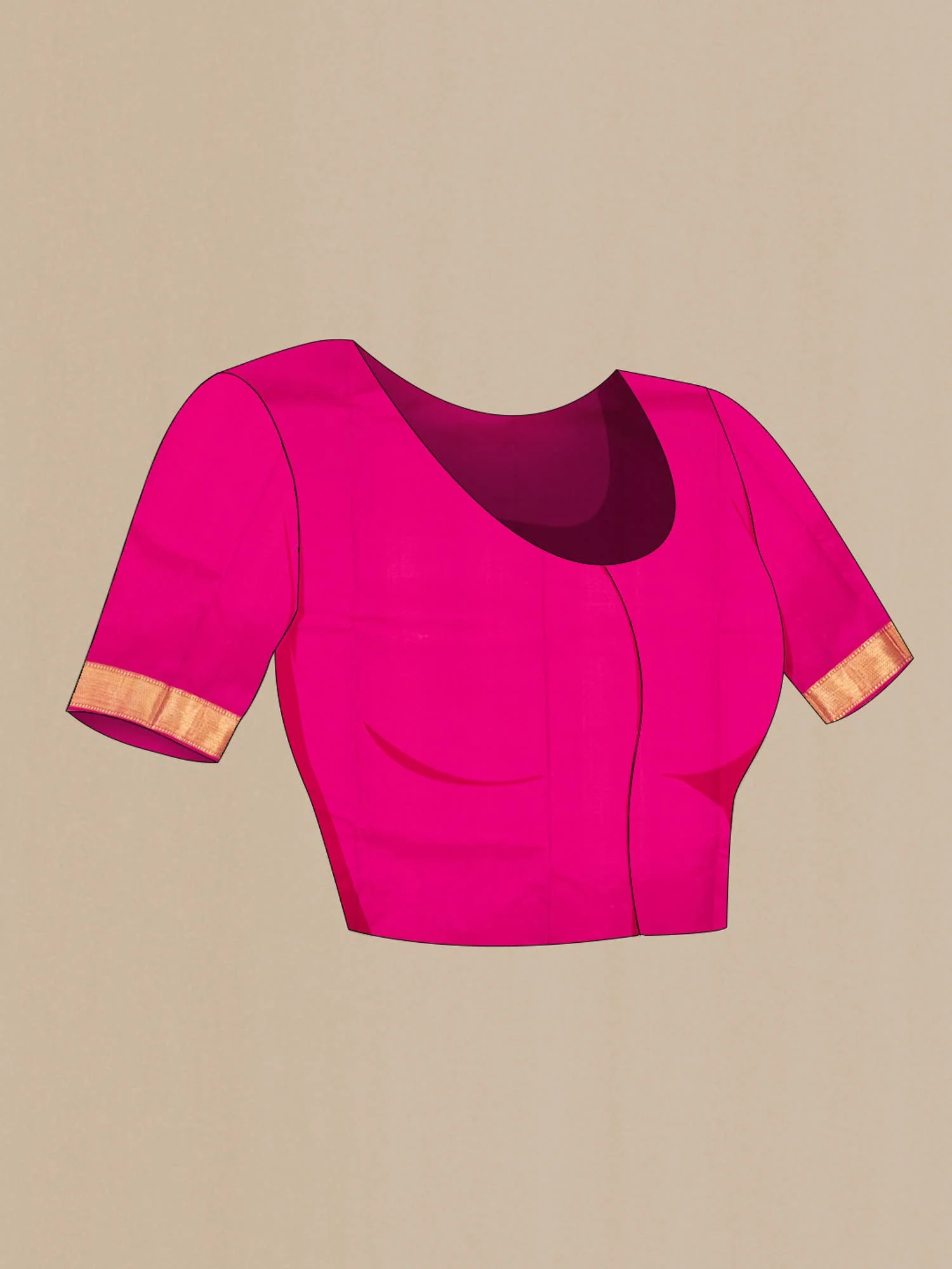 Pink Kanjivaram Silk Saree - Image 6