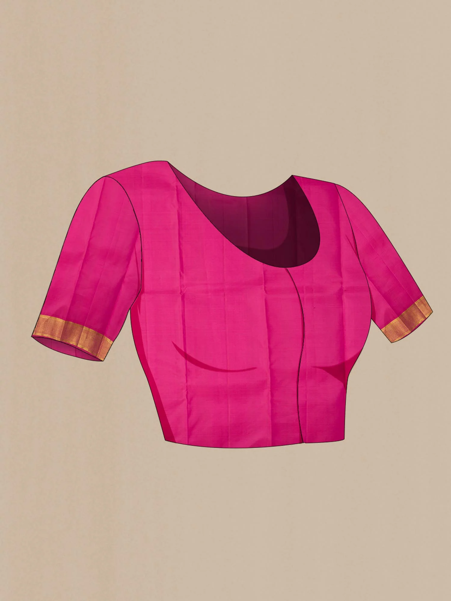 Pink Kanjivaram Silk Saree - Image 6