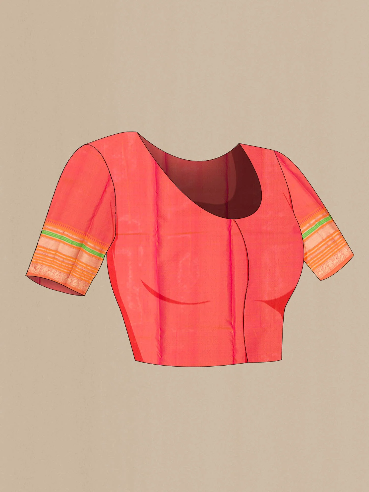 Pink Kanchipuram Silk Saree - Image 6
