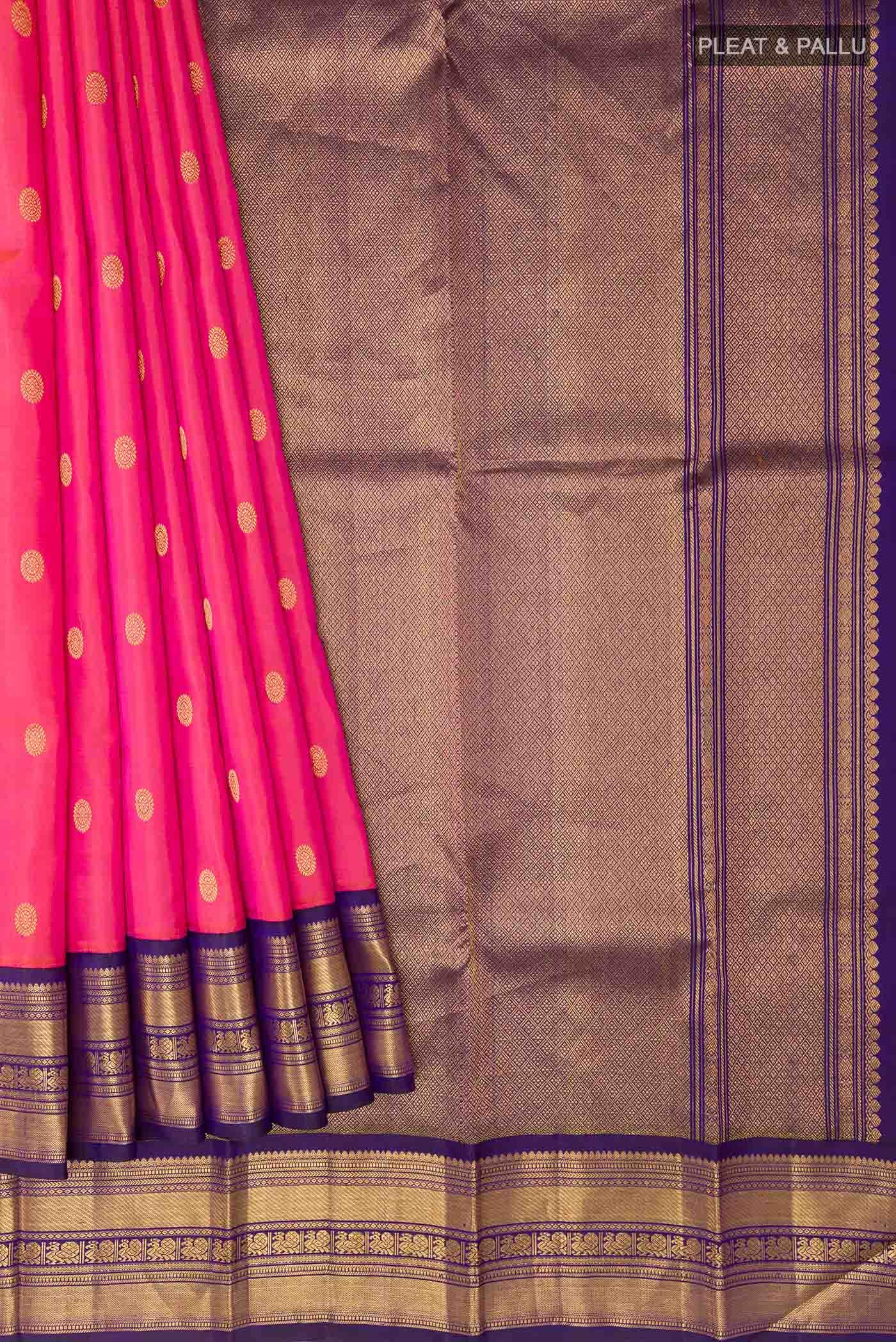 Pink Kanjivaram Silk Saree - Image 2