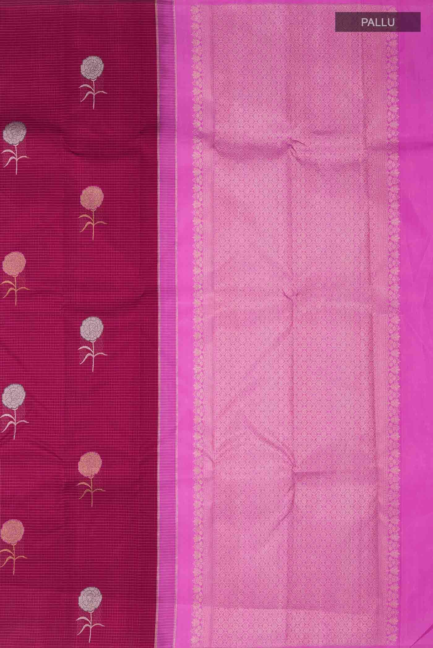 Pink Kanjivaram Silk Saree - Image 5