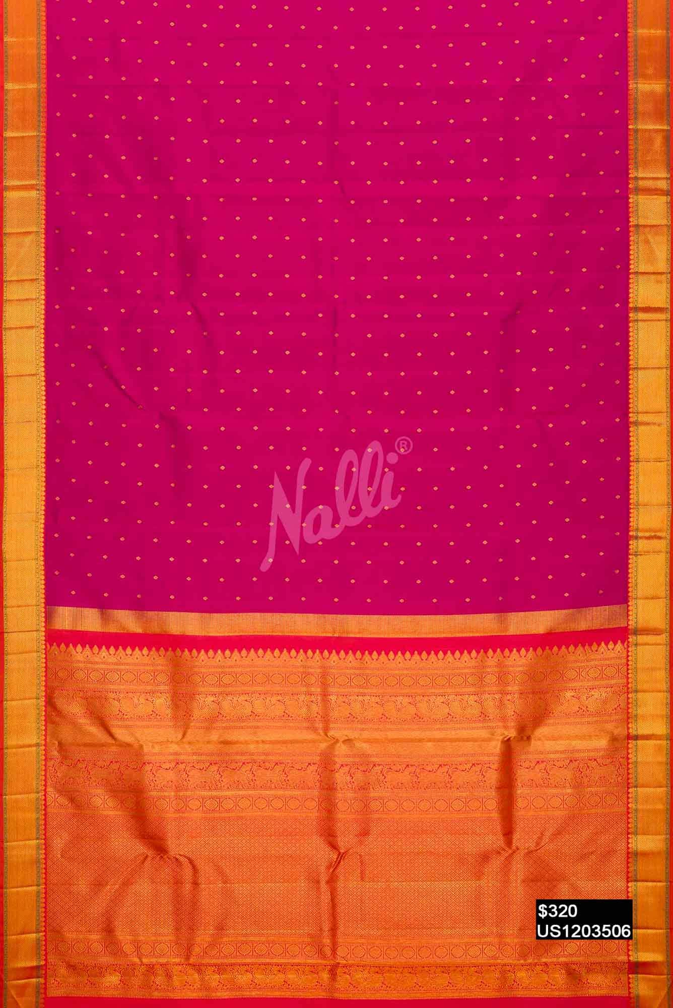 Pink Kanchipuram Silk Saree