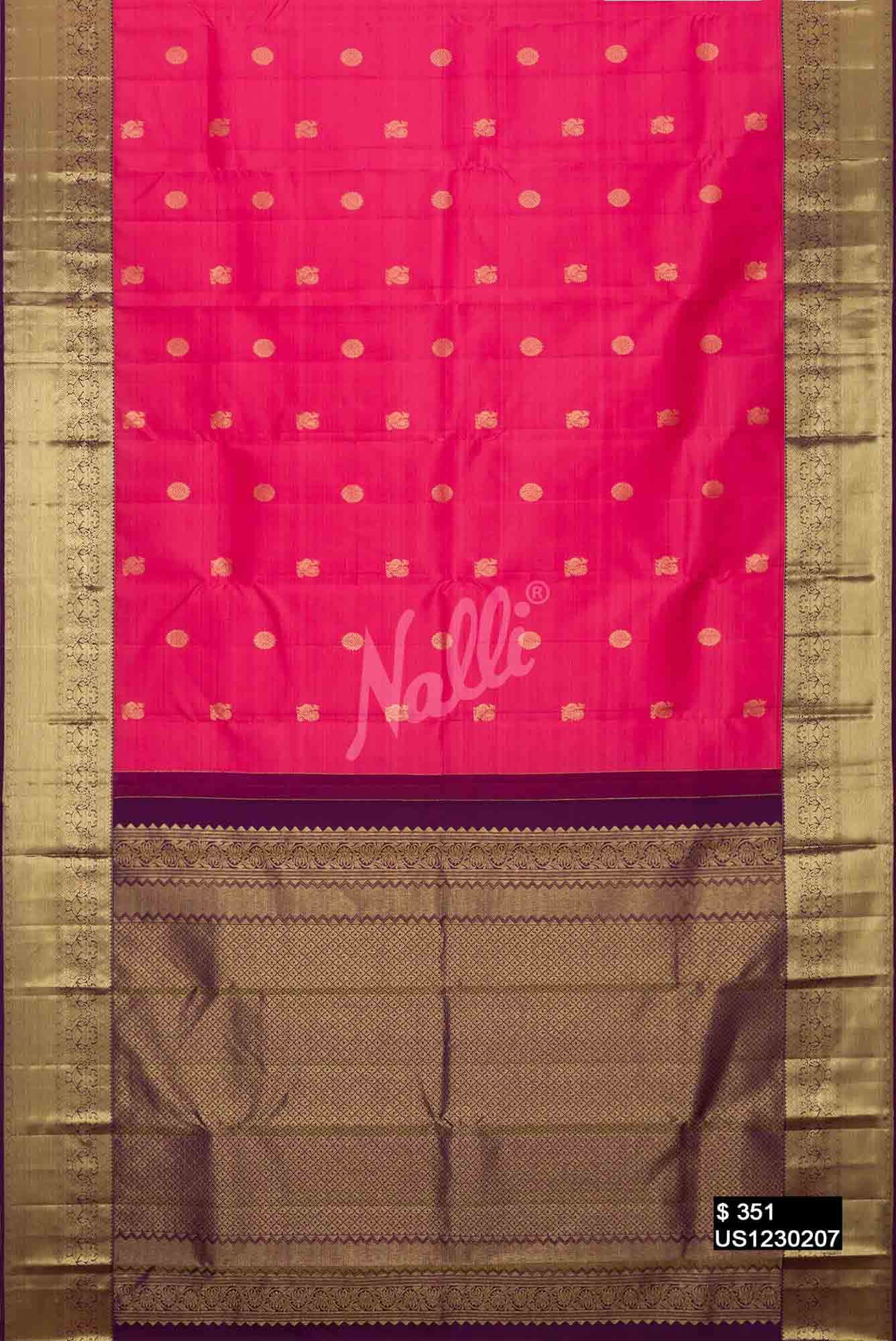Pink Kanchipuram Silk Saree