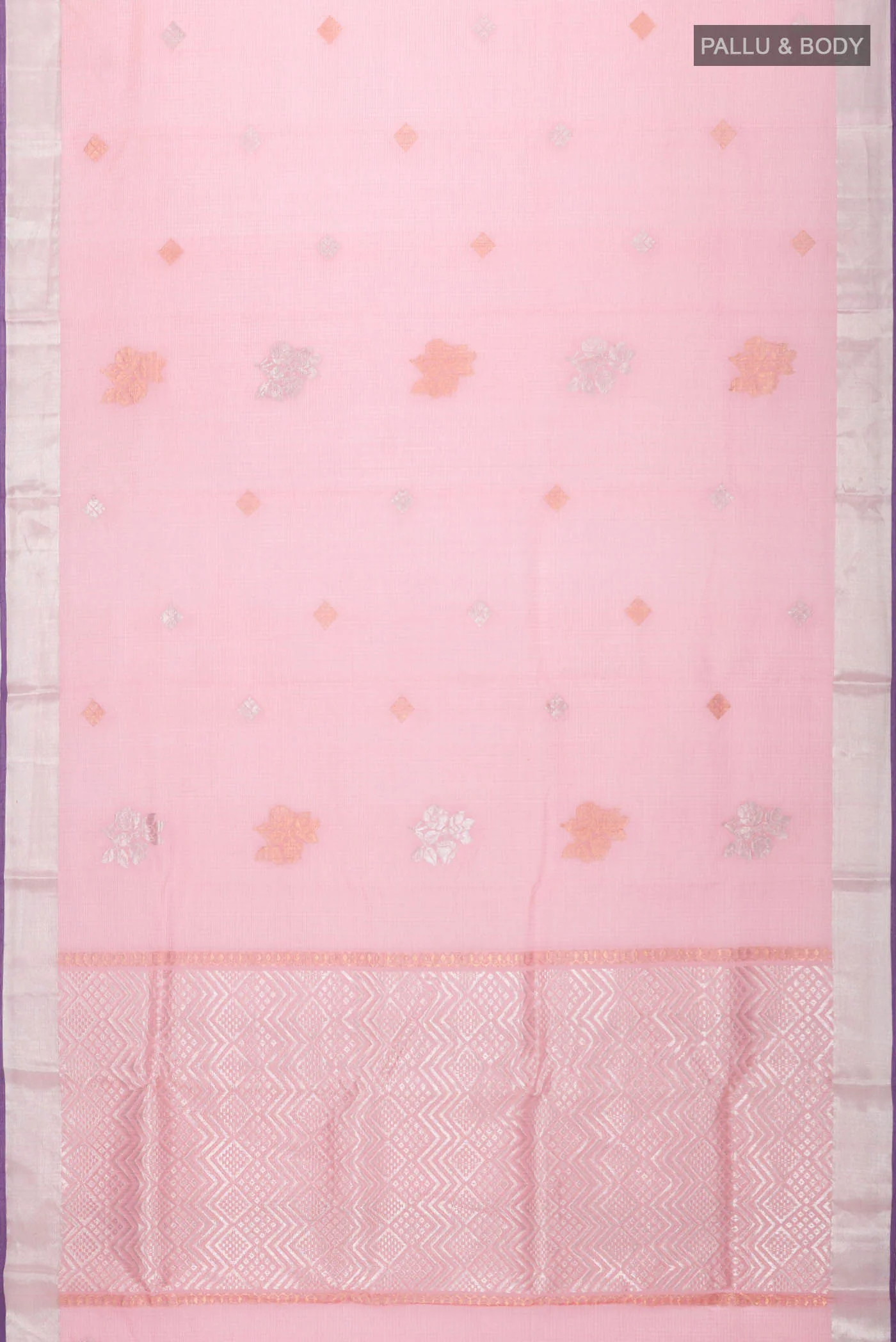 Pink Kota Silk Saree - Image 6