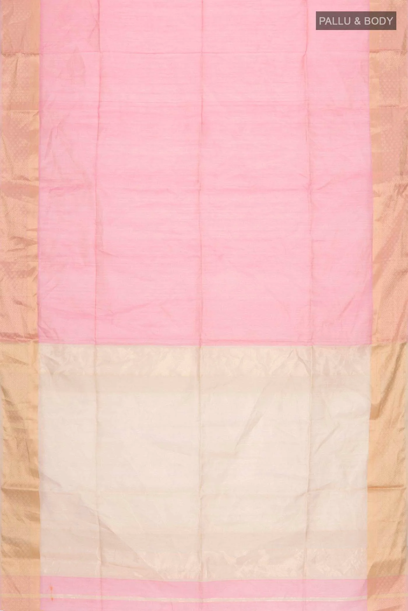 Pink Maheshwari Silk Saree - Image 3