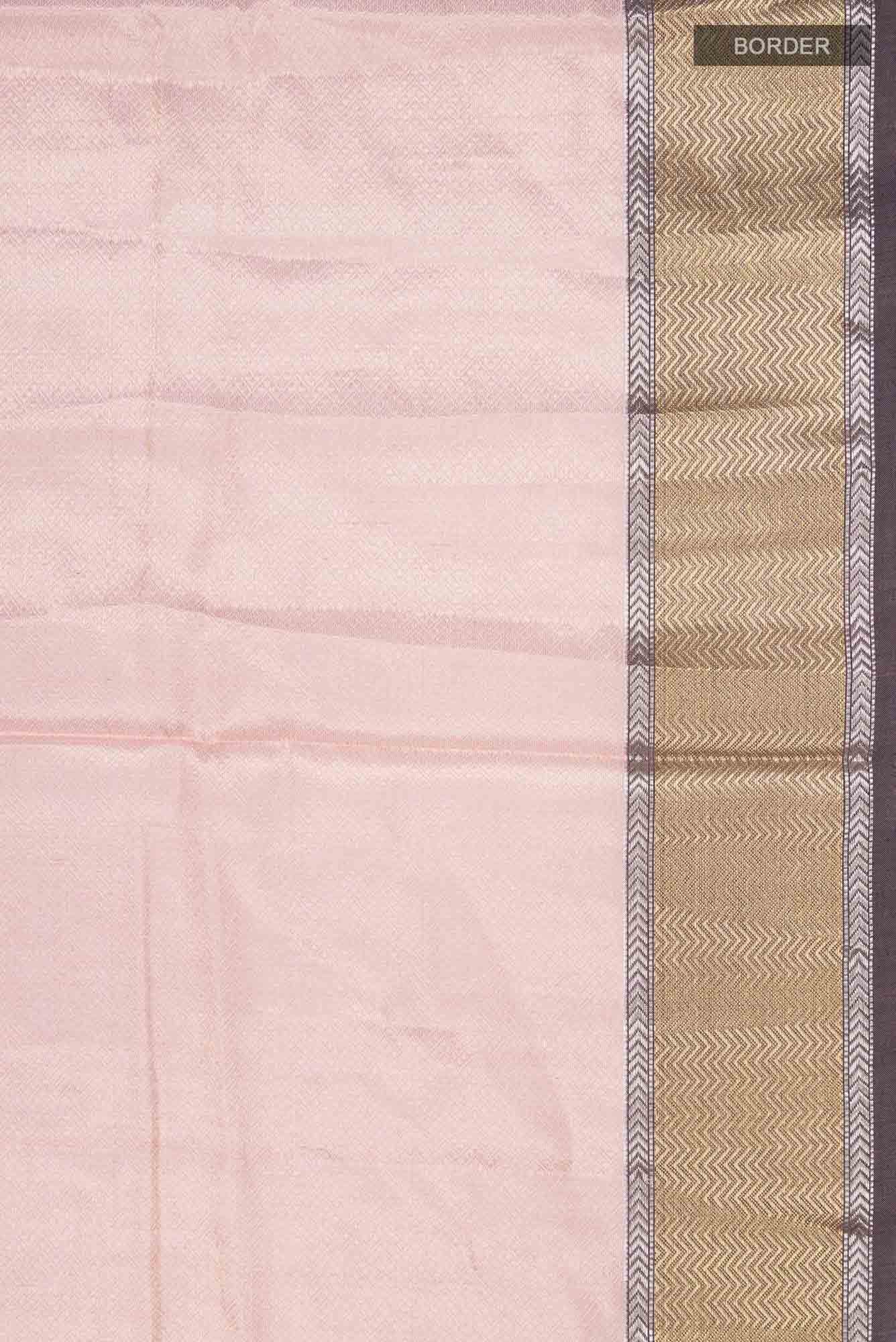 Pink Maheshwari Silk Saree - Image 4